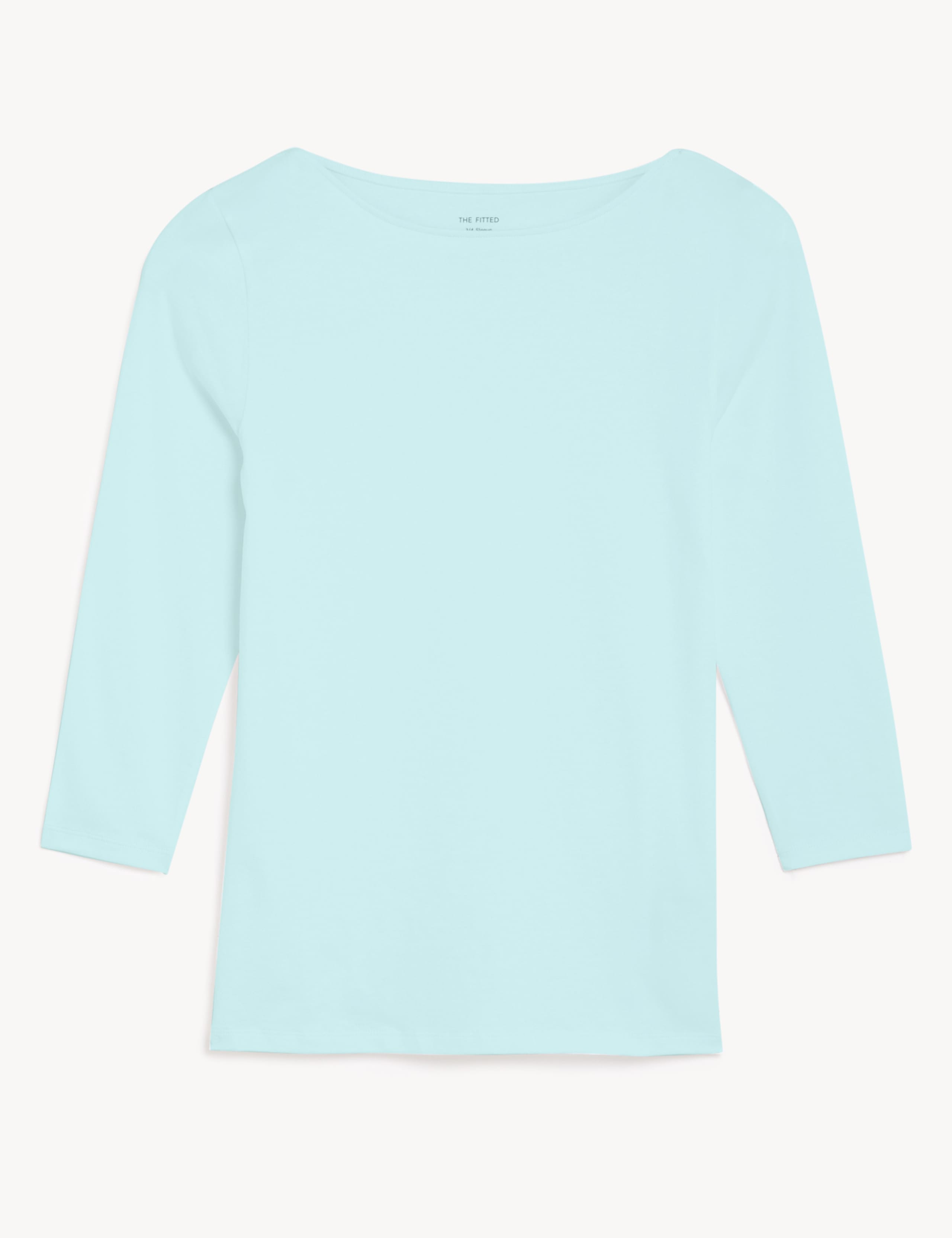 Cotton Rich Slim Fit 3/4 Sleeve T-Shirt 1 of 1