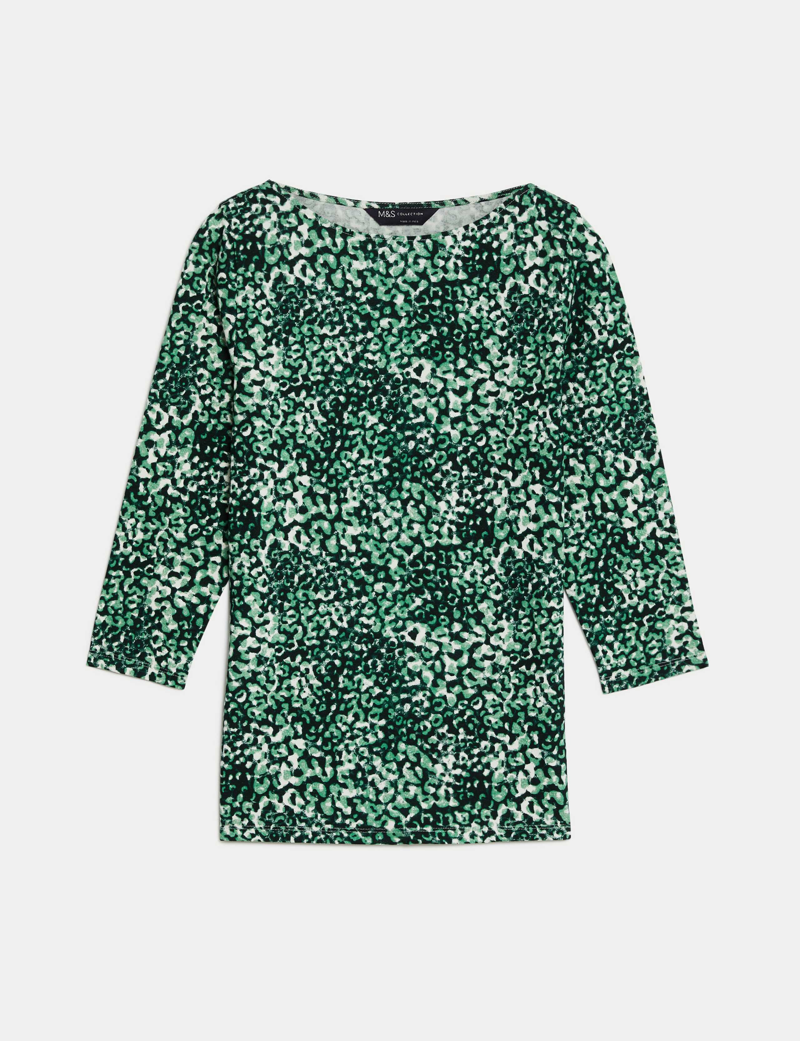 Cotton Rich Printed Slim Fit Top 2 of 5