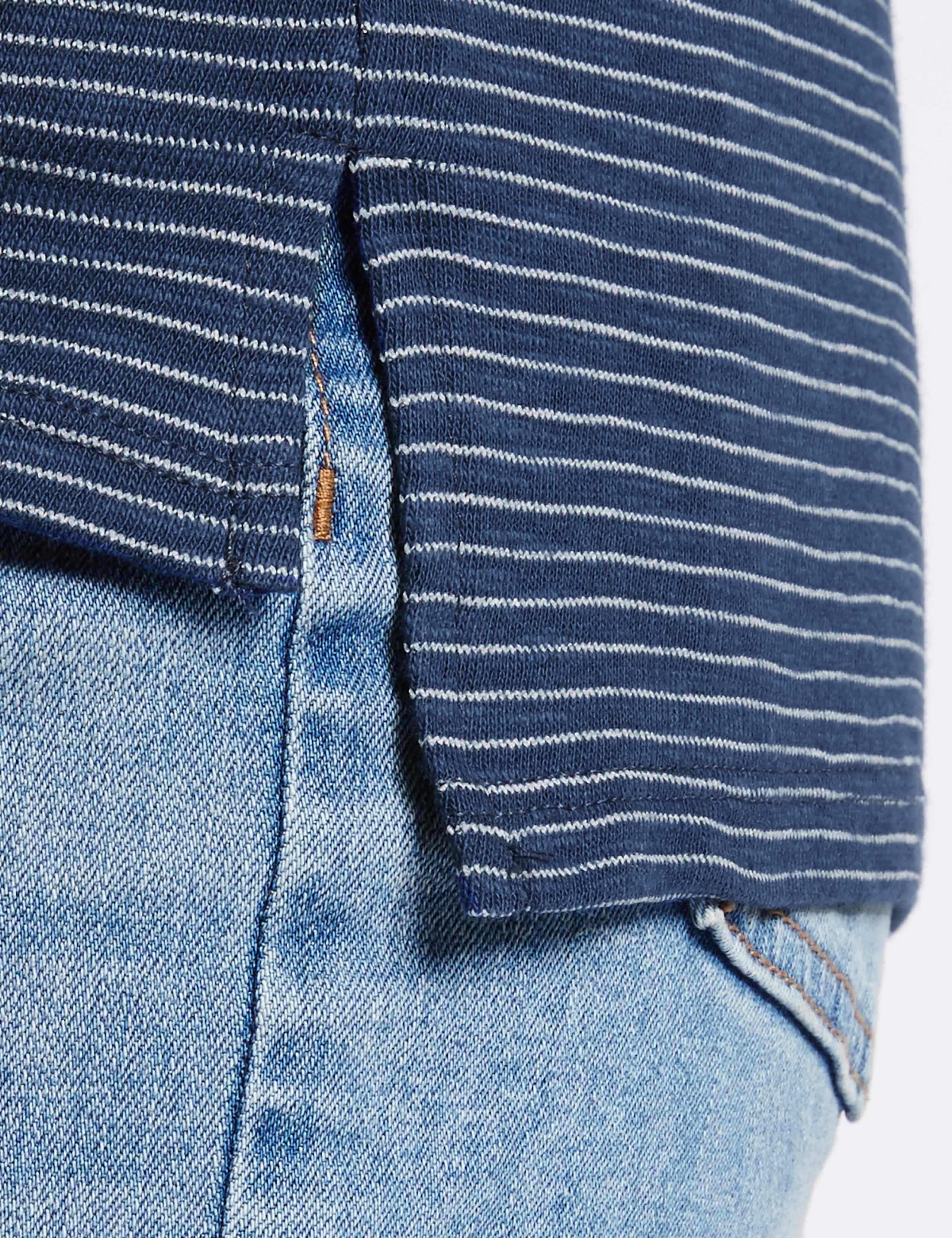 Cotton Rich Striped Slub T-Shirt 3 of 3