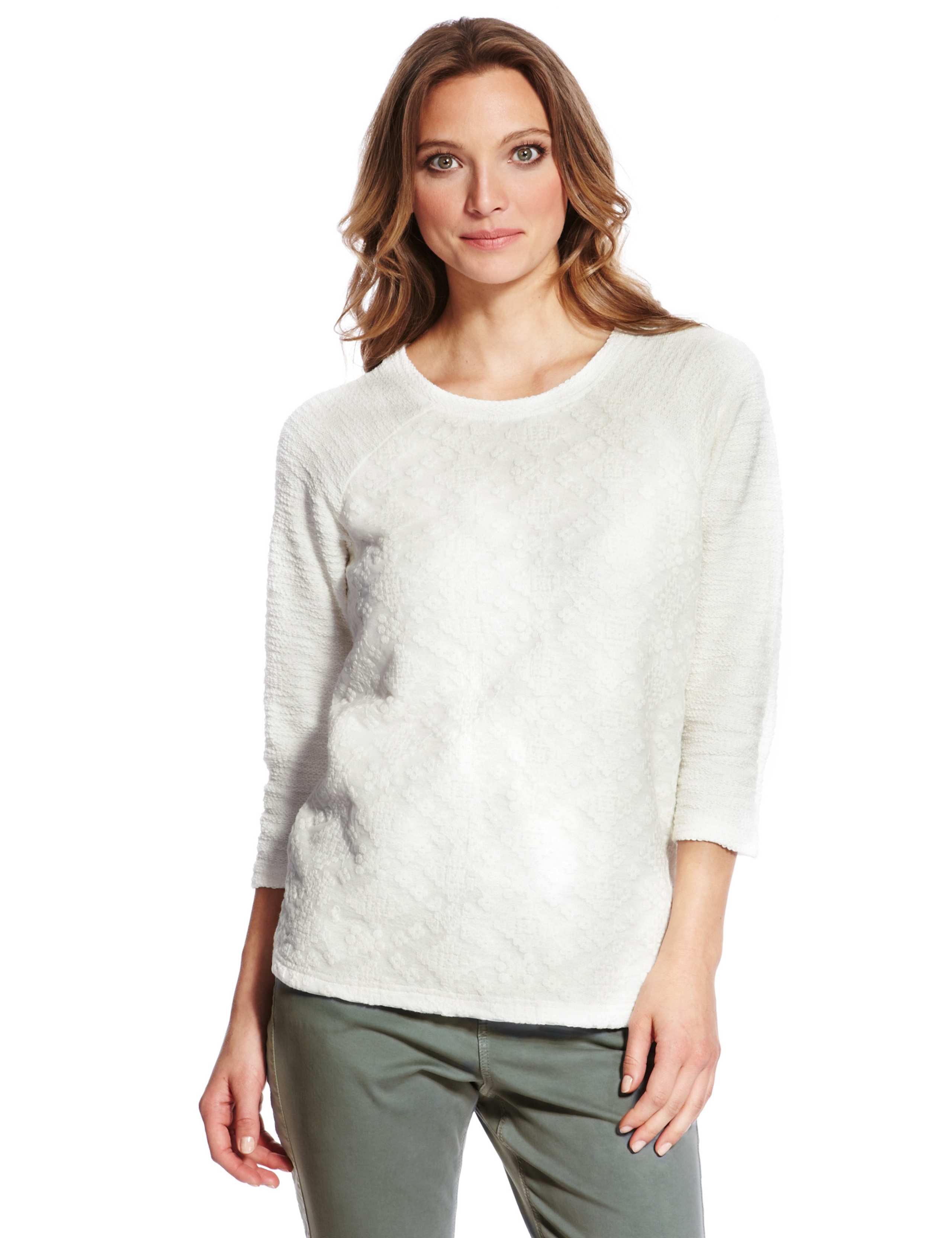 Pure Cotton Embroidered Sweat Top 1 of 5