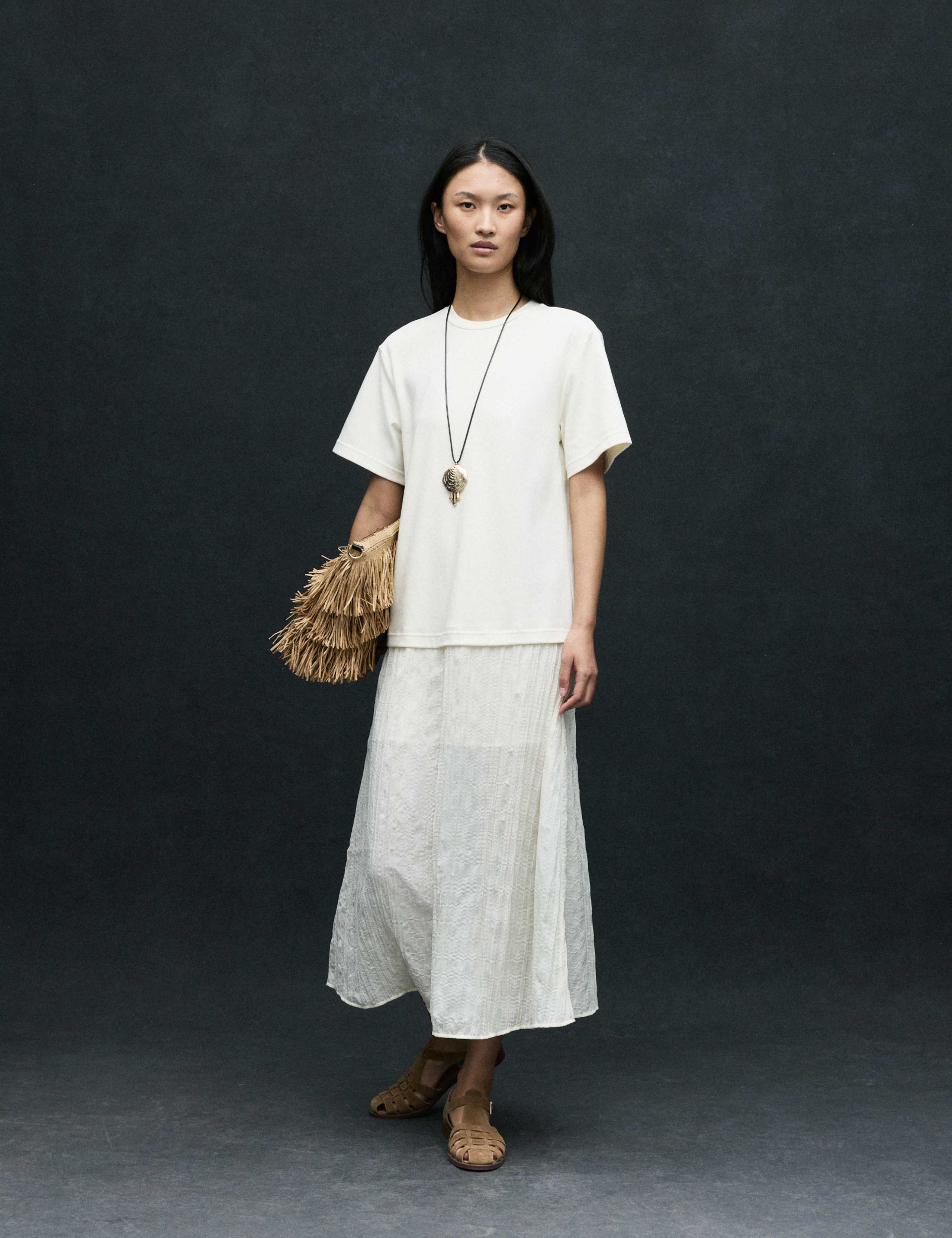 Cotton Rich Sheer Panel T-Shirt Dress 1 of 7
