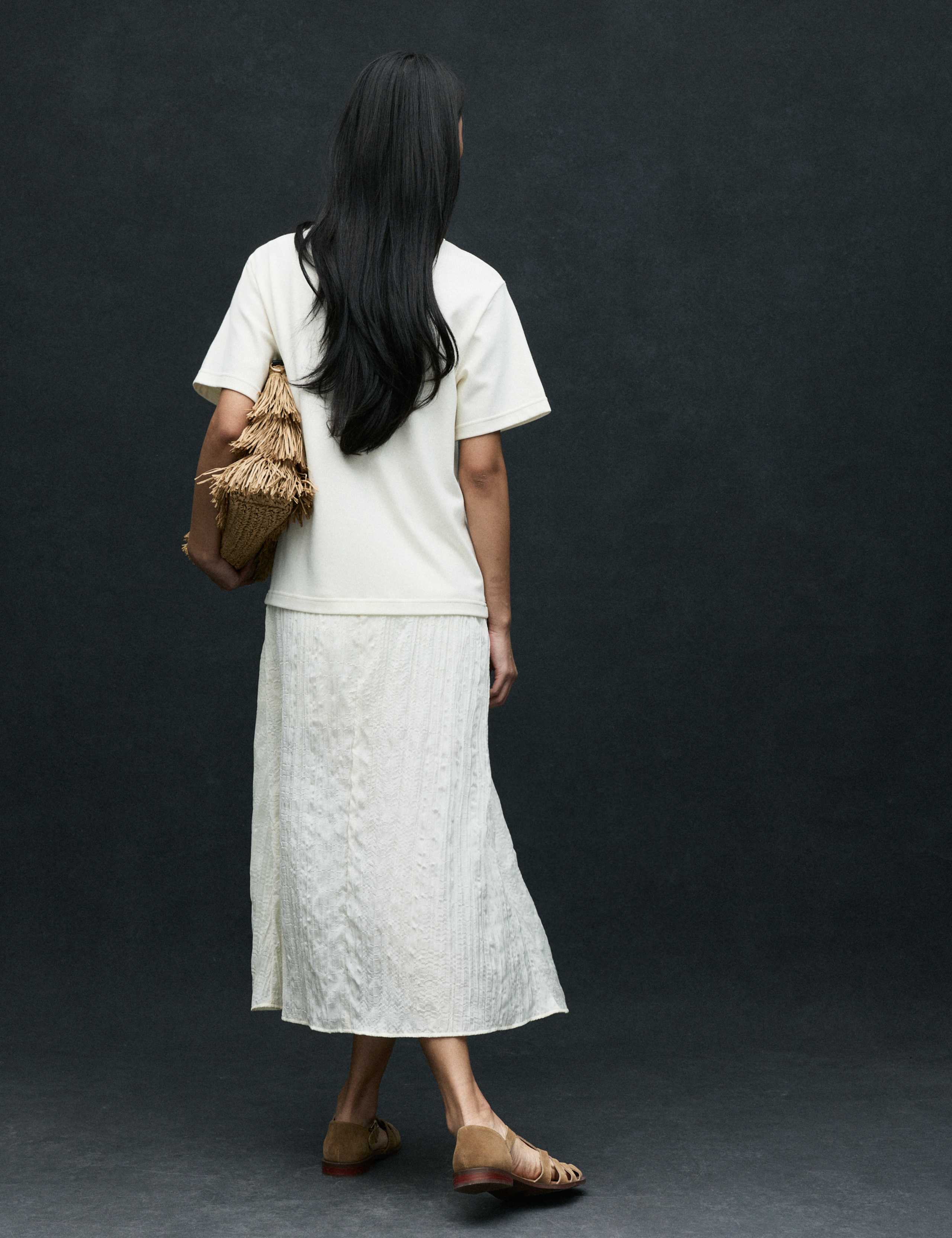 Cotton Rich Sheer Panel T-Shirt Dress 4 of 7