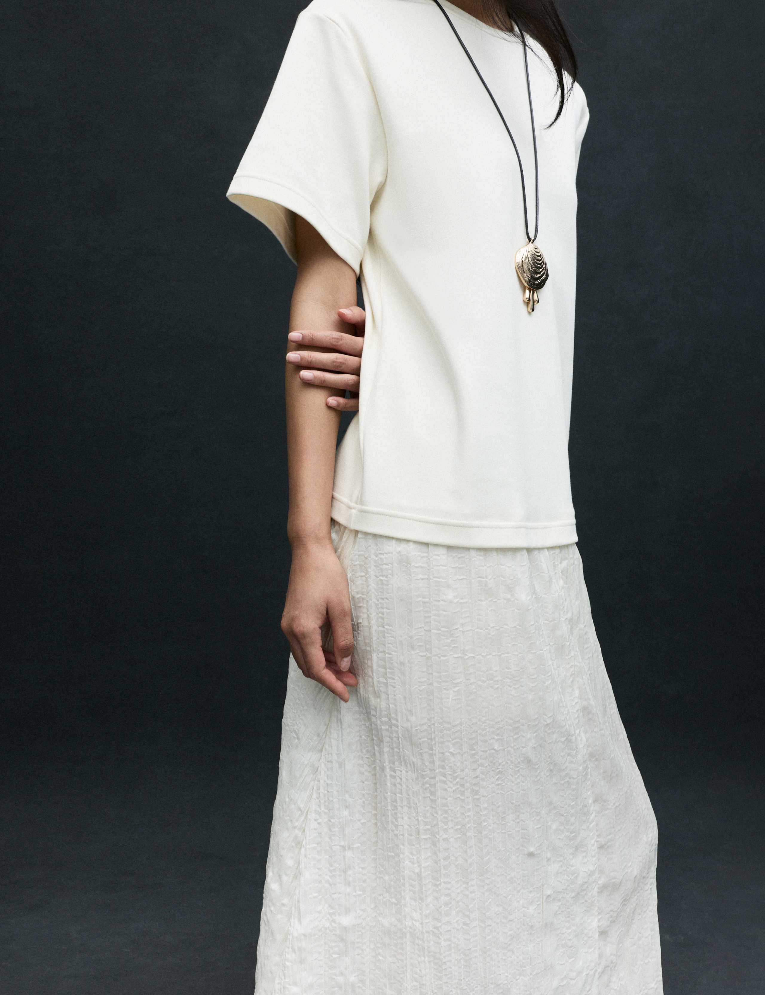 Cotton Rich Sheer Panel T-Shirt Dress 5 of 7