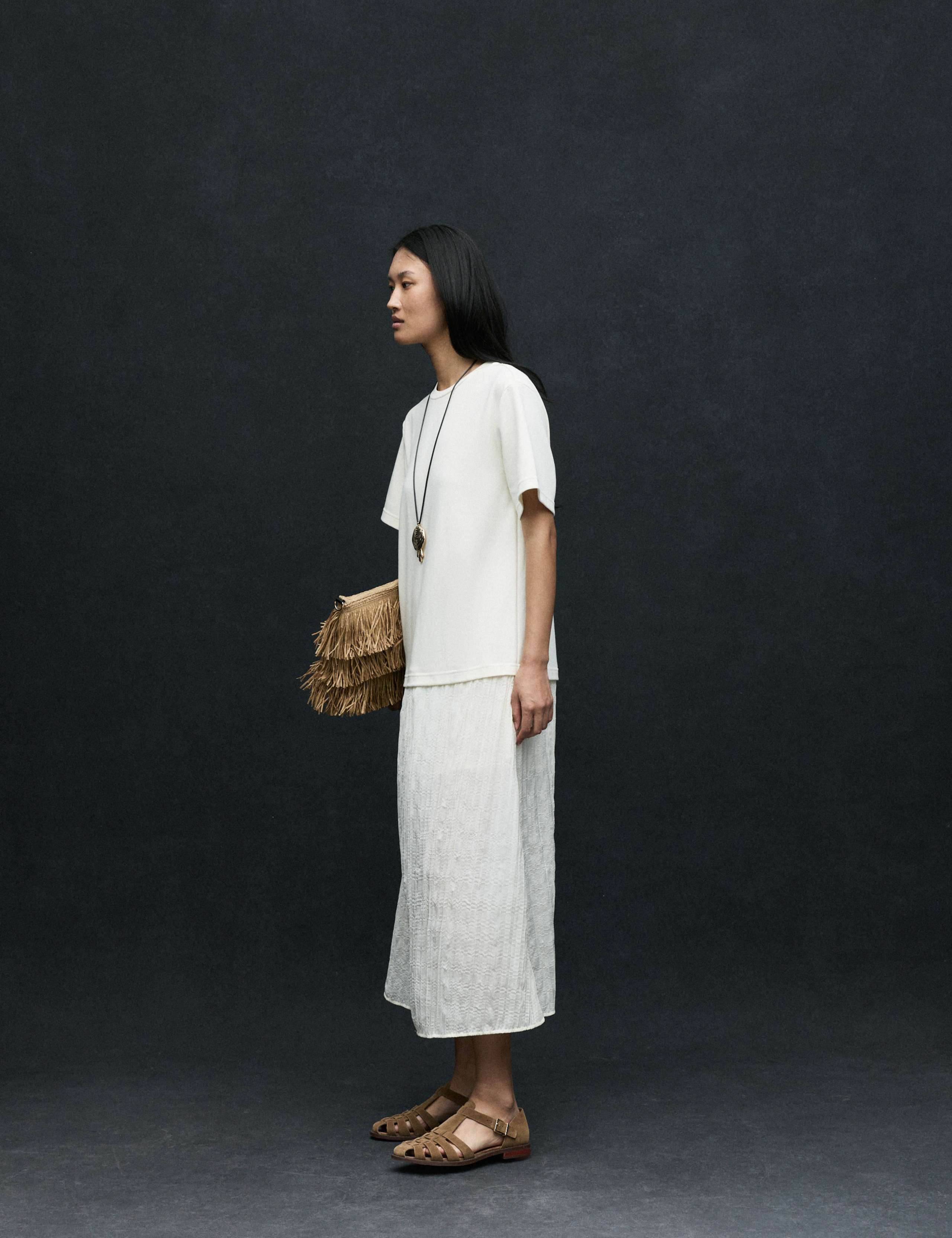 Cotton Rich Sheer Panel T-Shirt Dress 6 of 7