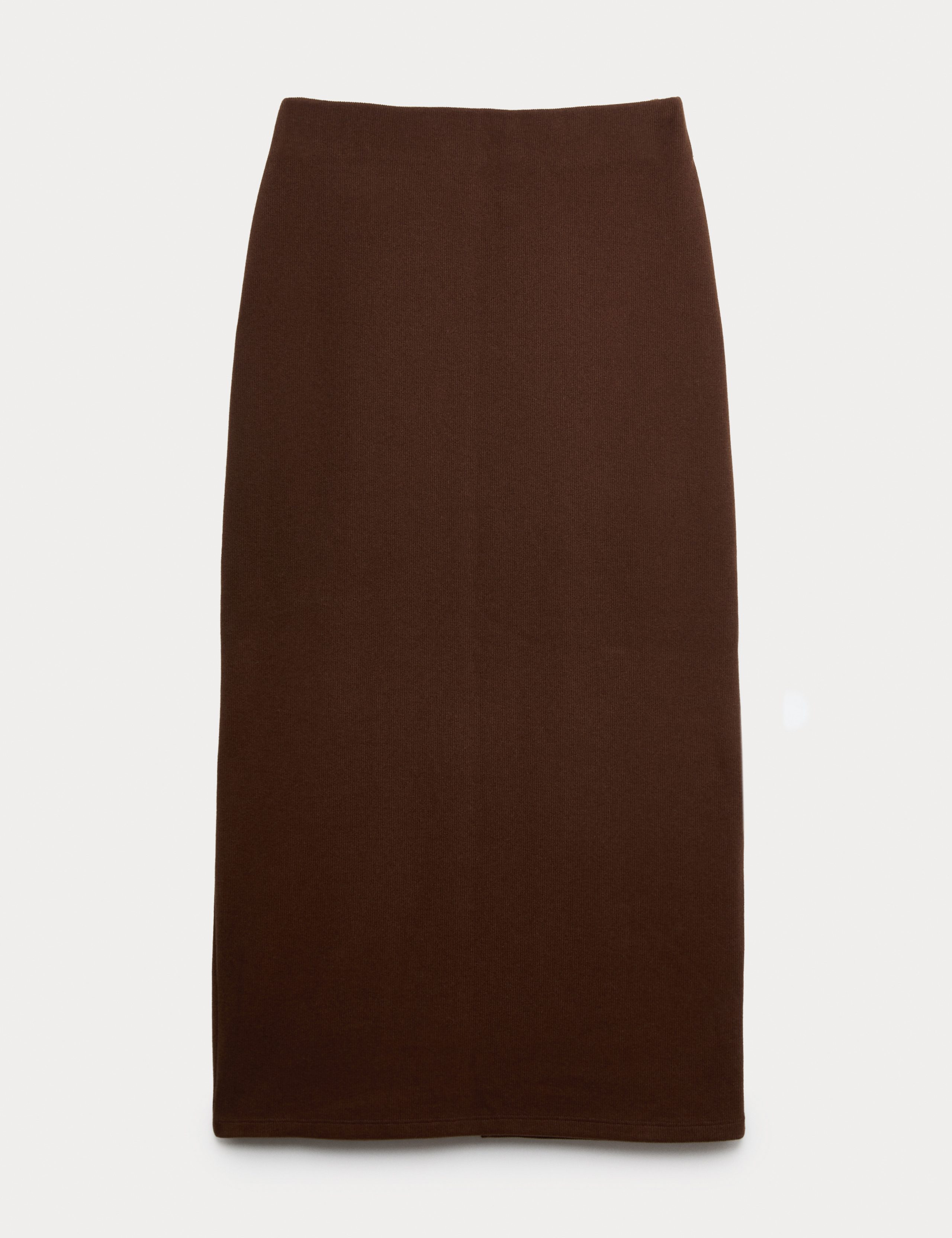 Cotton Blend Cosy Midi Pencil Skirt 2 of 6