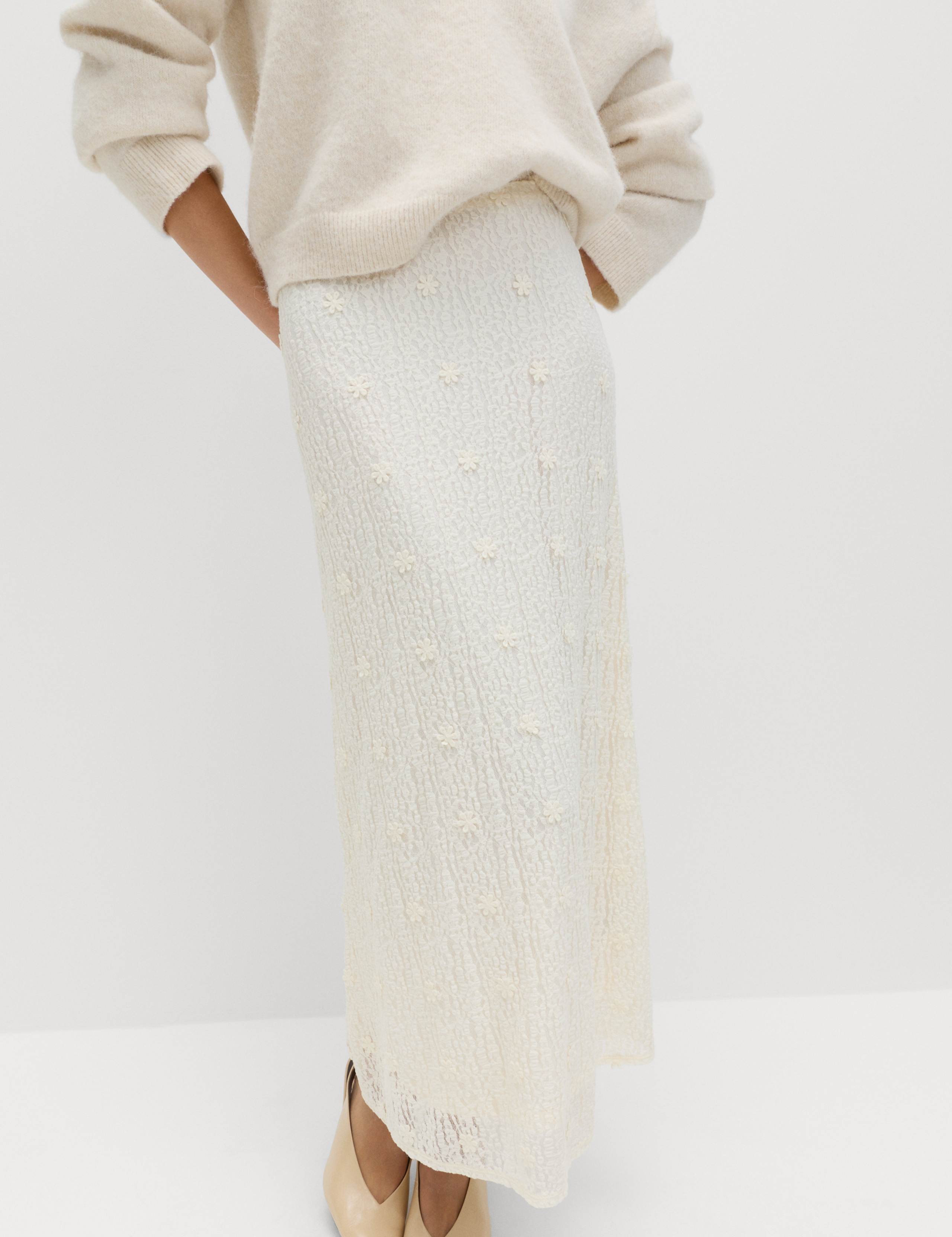 Jersey Lace Midi Column Skirt 1 of 5