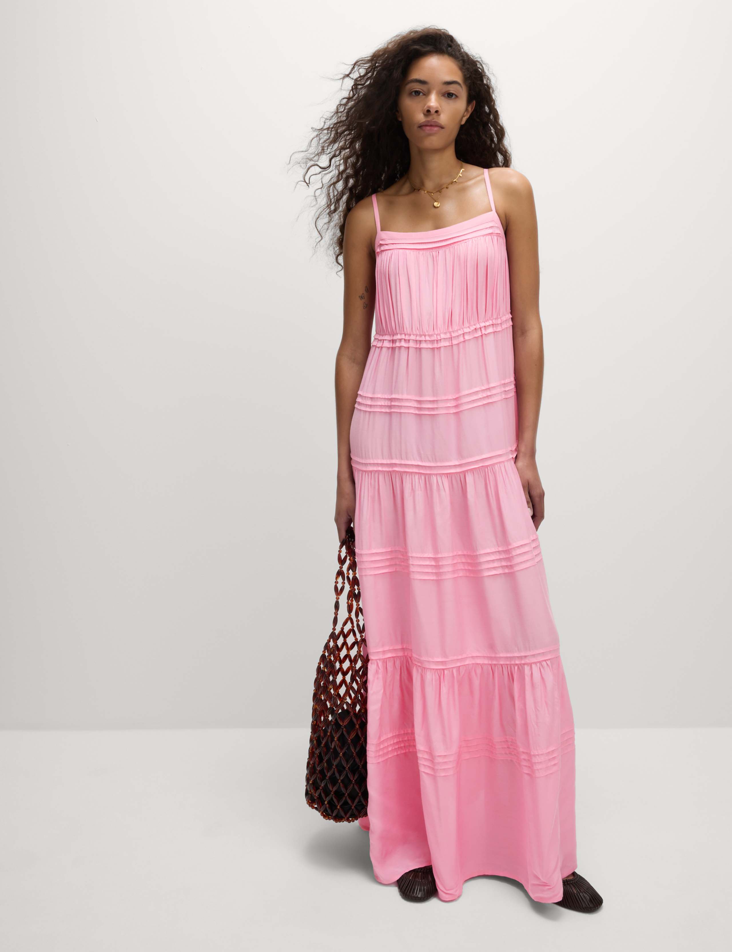 Square Neck Pintuck Maxi Cami Dress 5 of 7