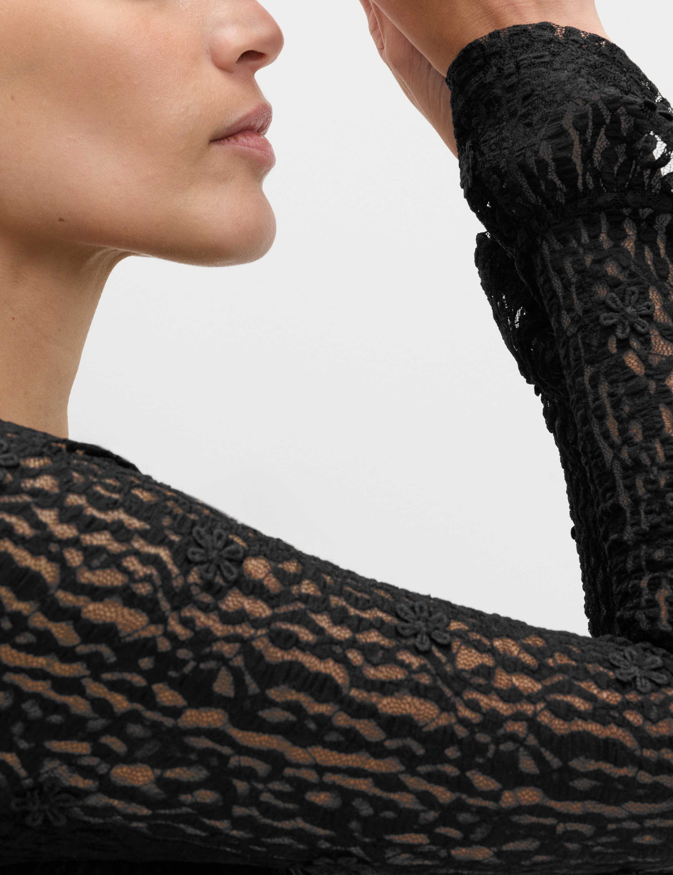 Jersey Floral Lace Midaxi Bodycon Dress 7 of 7