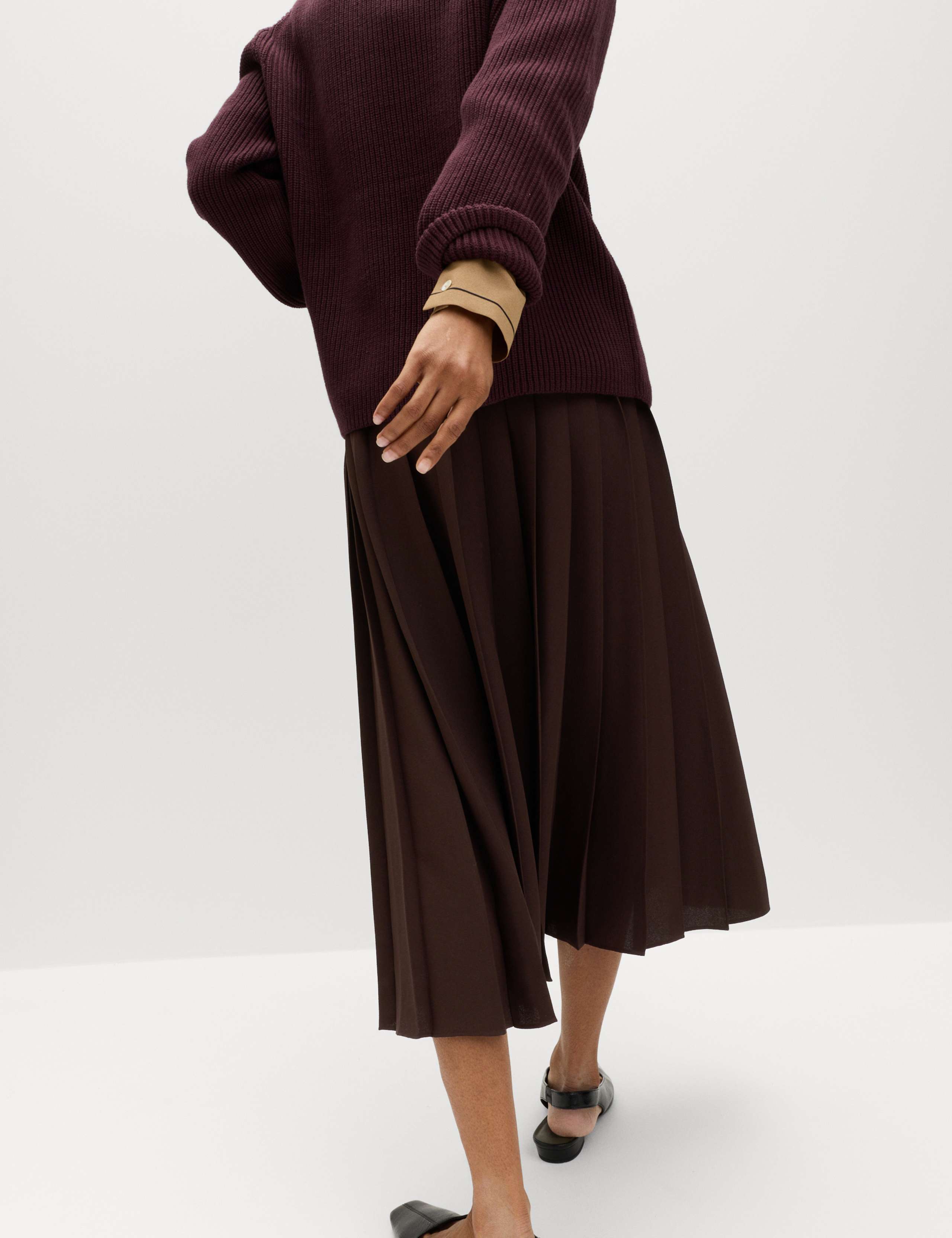 Pleated A-Line Skirt 3 of 6