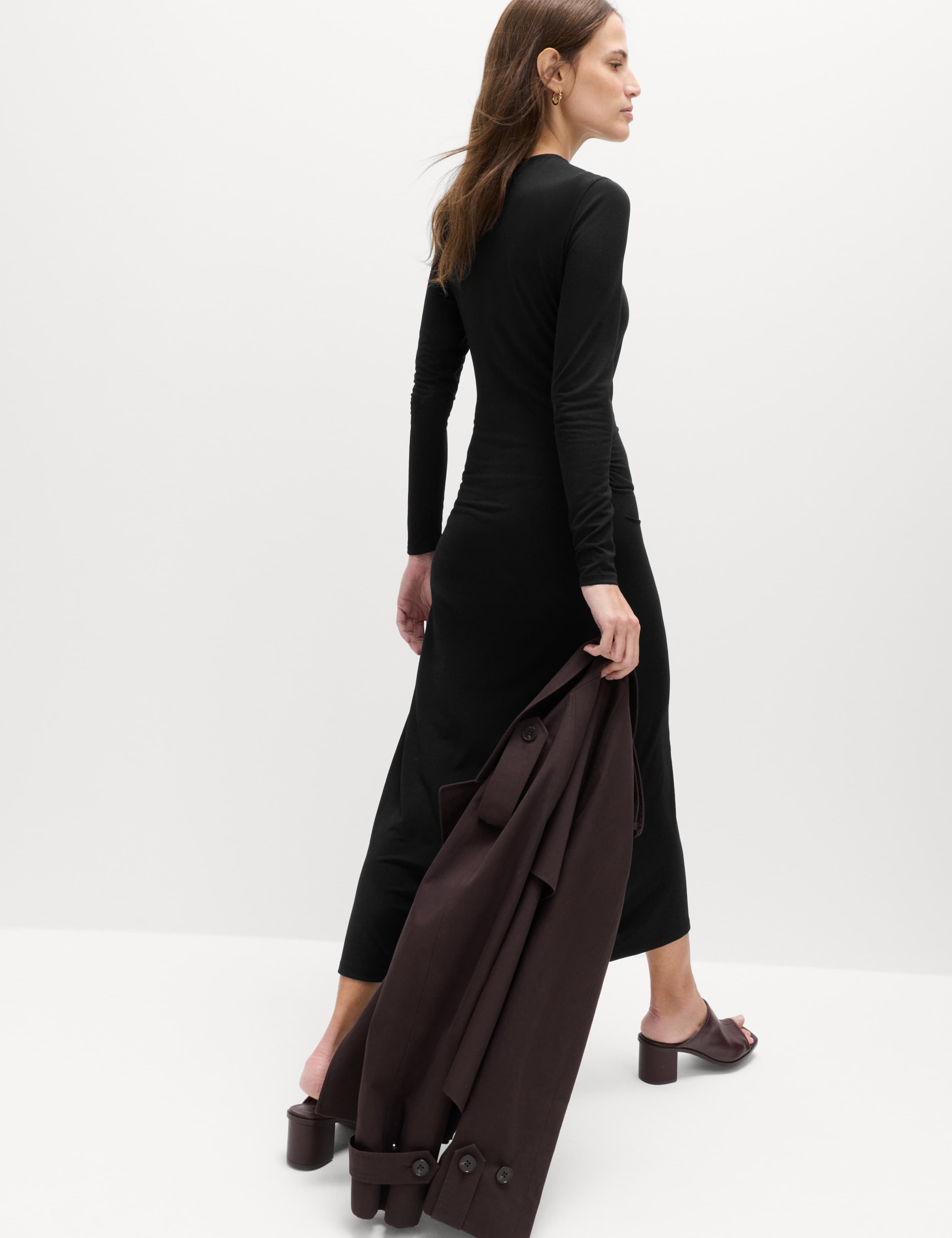 Knot Detail Jersey Ruched Bodycon Dress 6 of 6