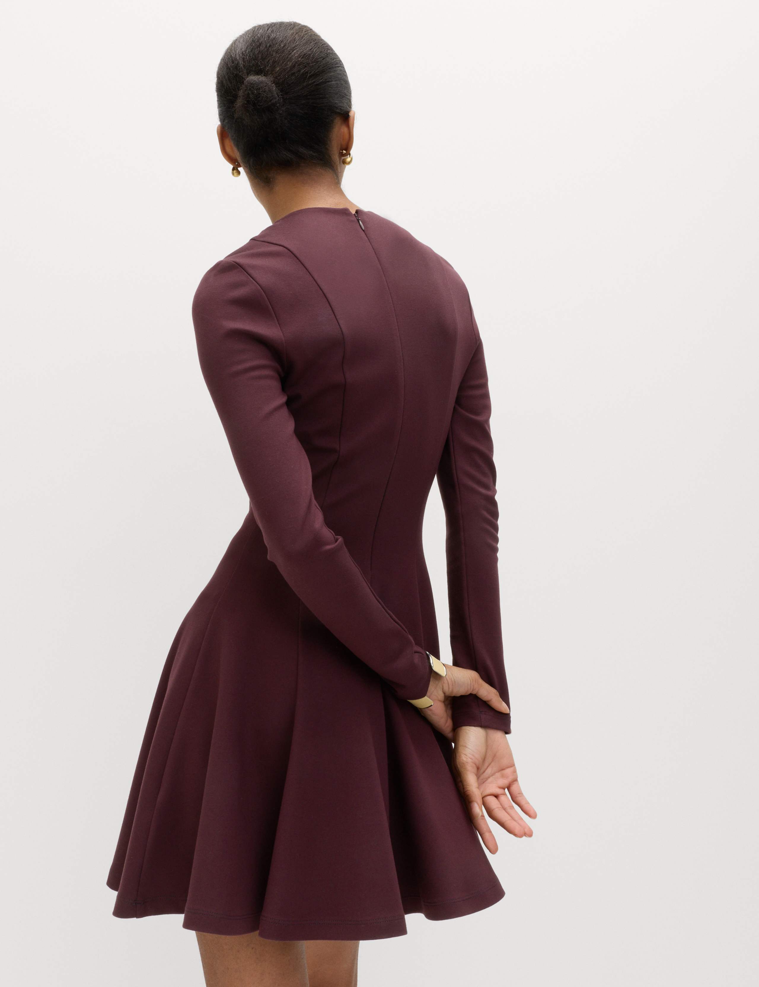 Jersey Crew Neck Mini Skater Dress 3 of 4