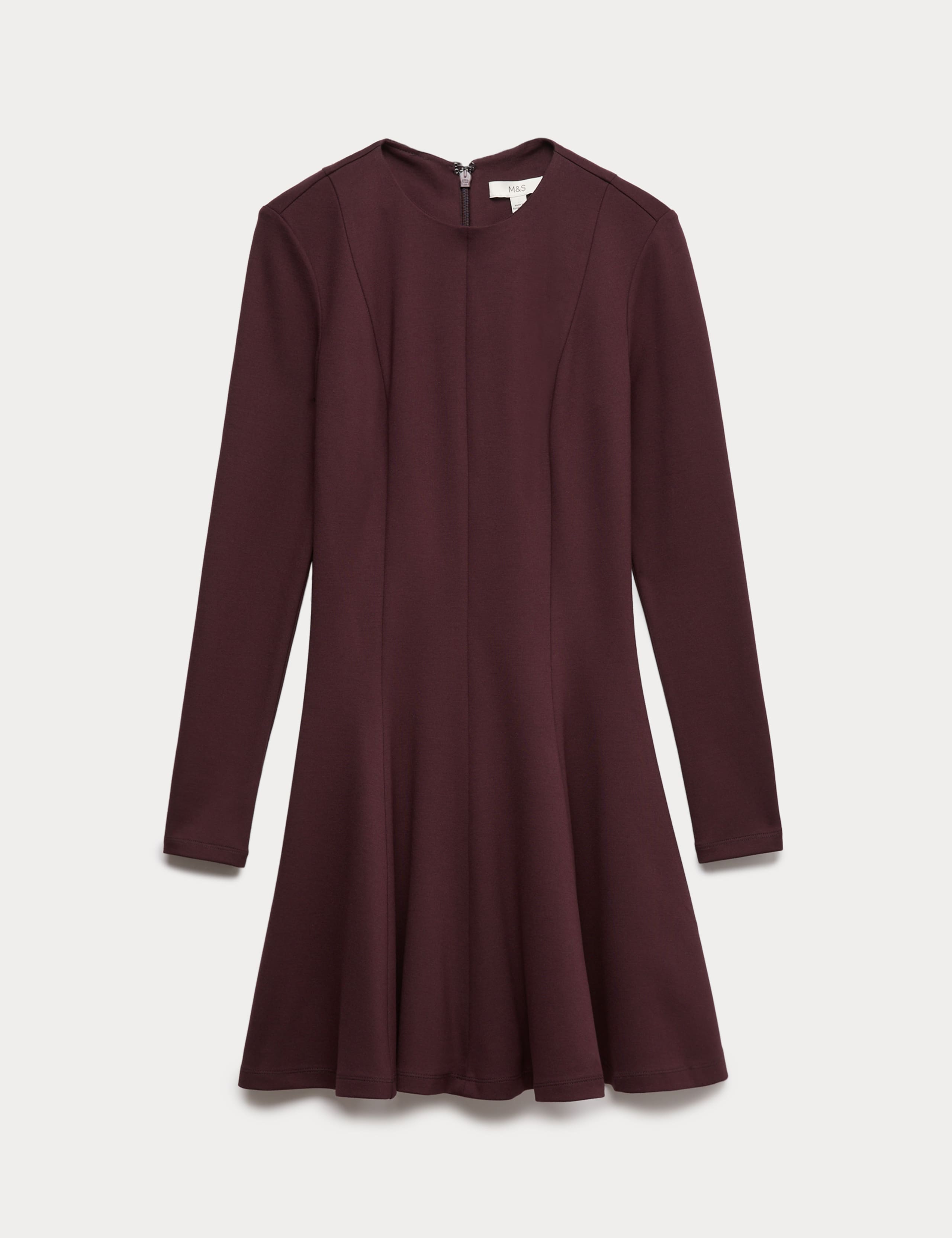 Jersey Crew Neck Mini Skater Dress 2 of 4