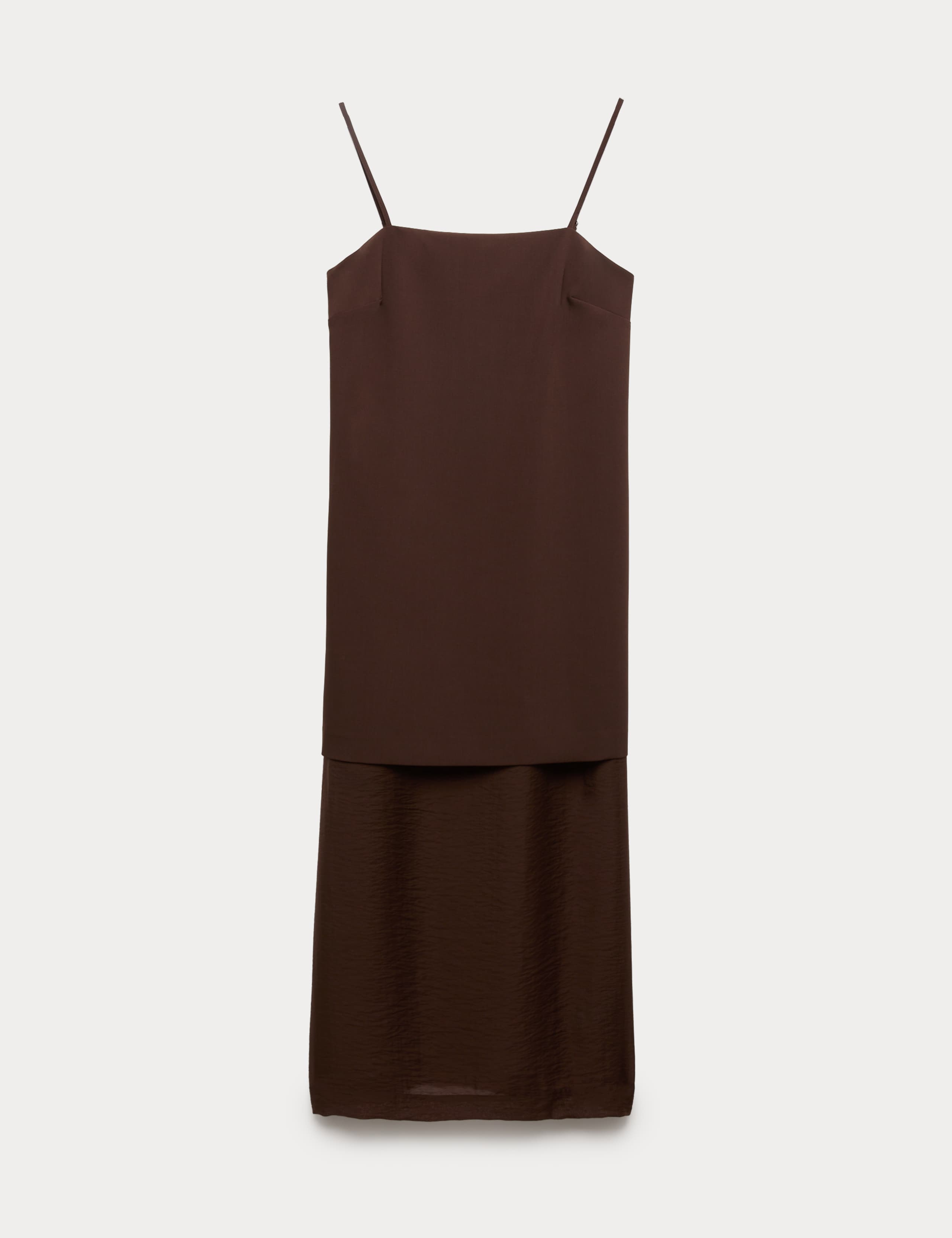 Strappy Midi Drop Waist Column Dress 2 of 7
