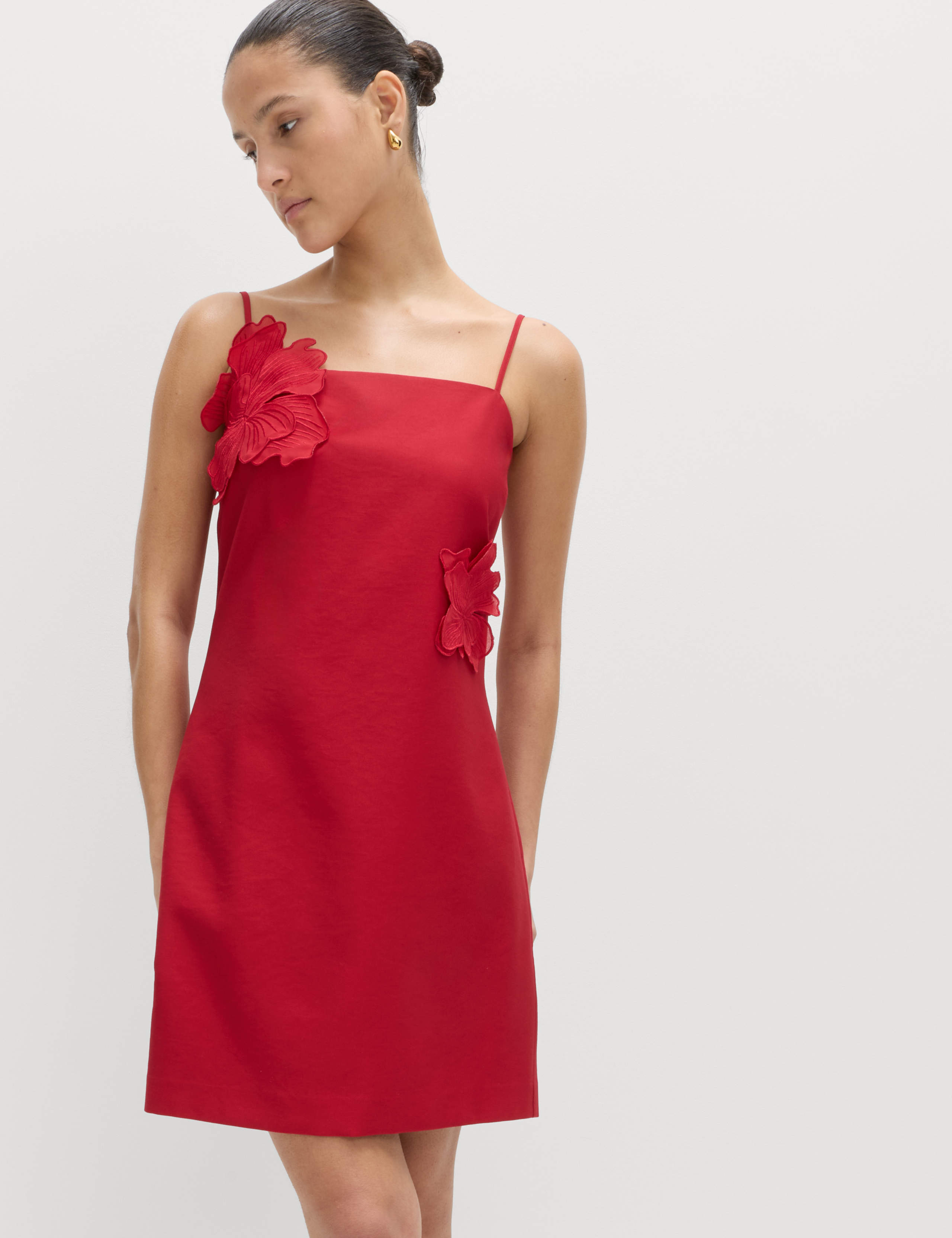 Floral Appliqué Mini Shift Dress 1 of 4