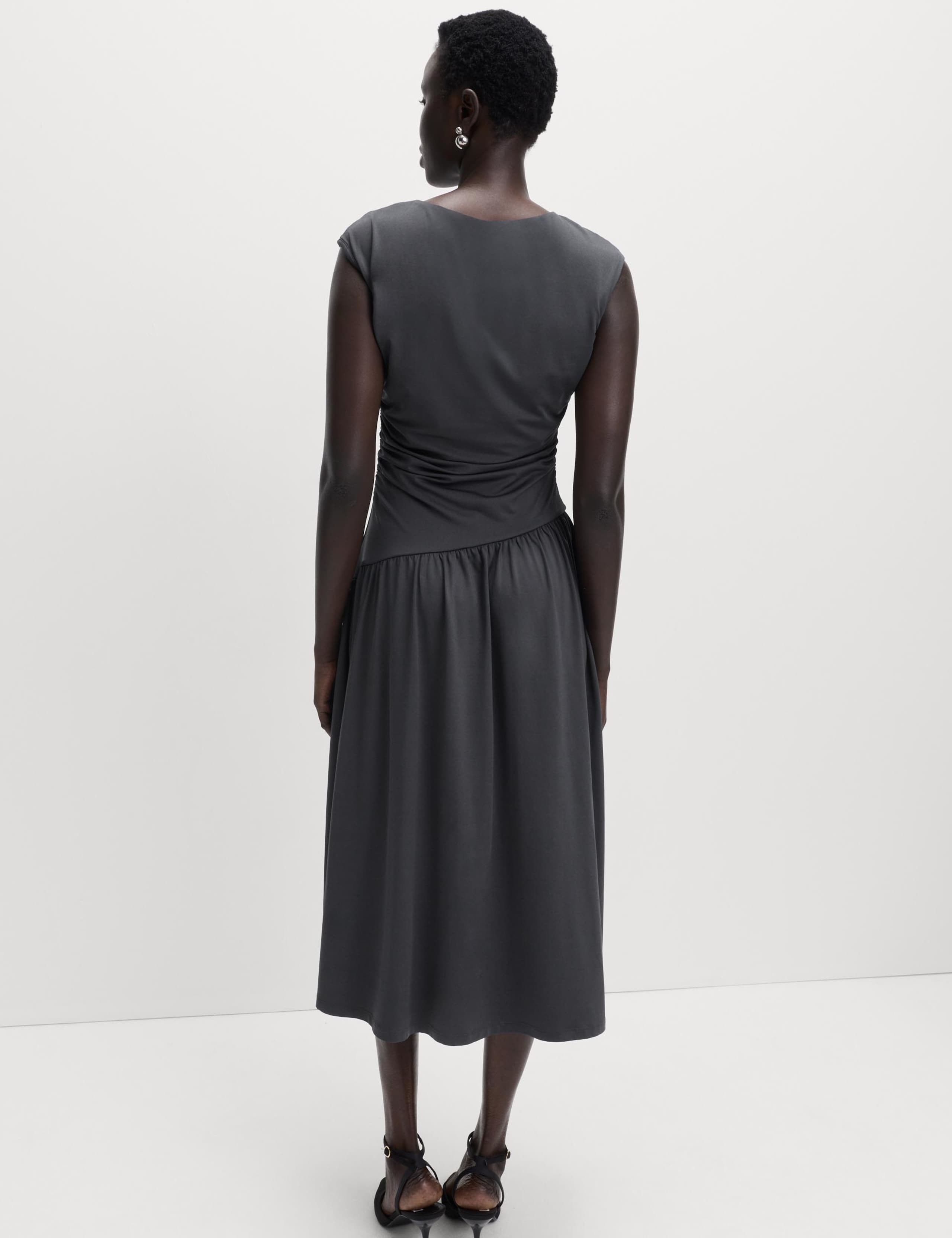 Jersey Dropped Waist Midi Dress 5 of 6