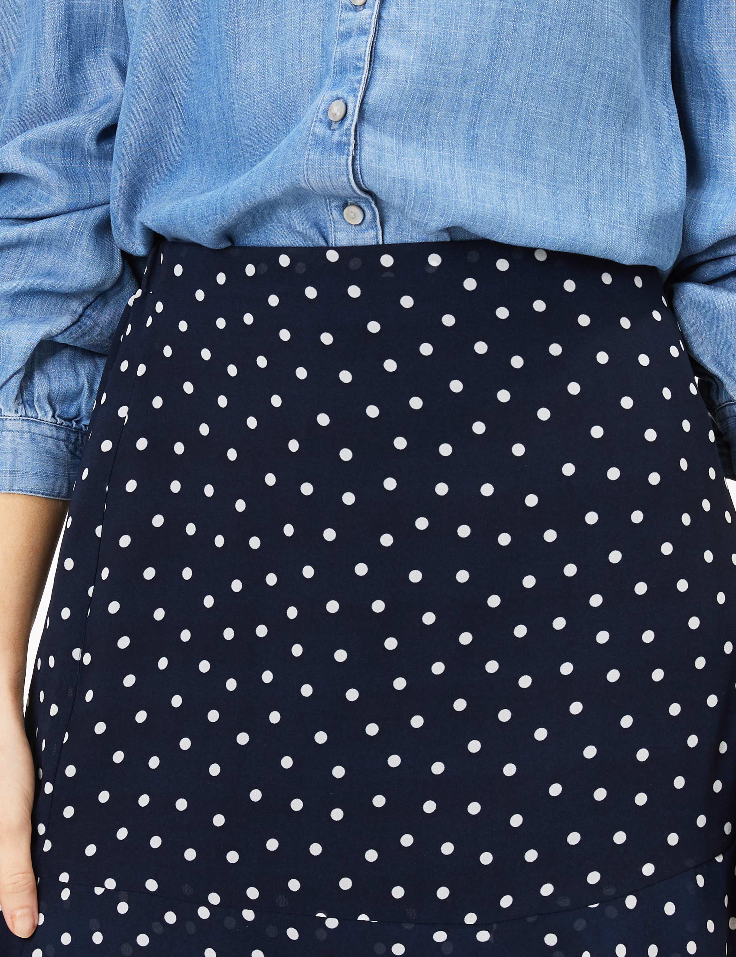 Chiffon Polka Dot Ruffle Mini Skirt 5 of 5