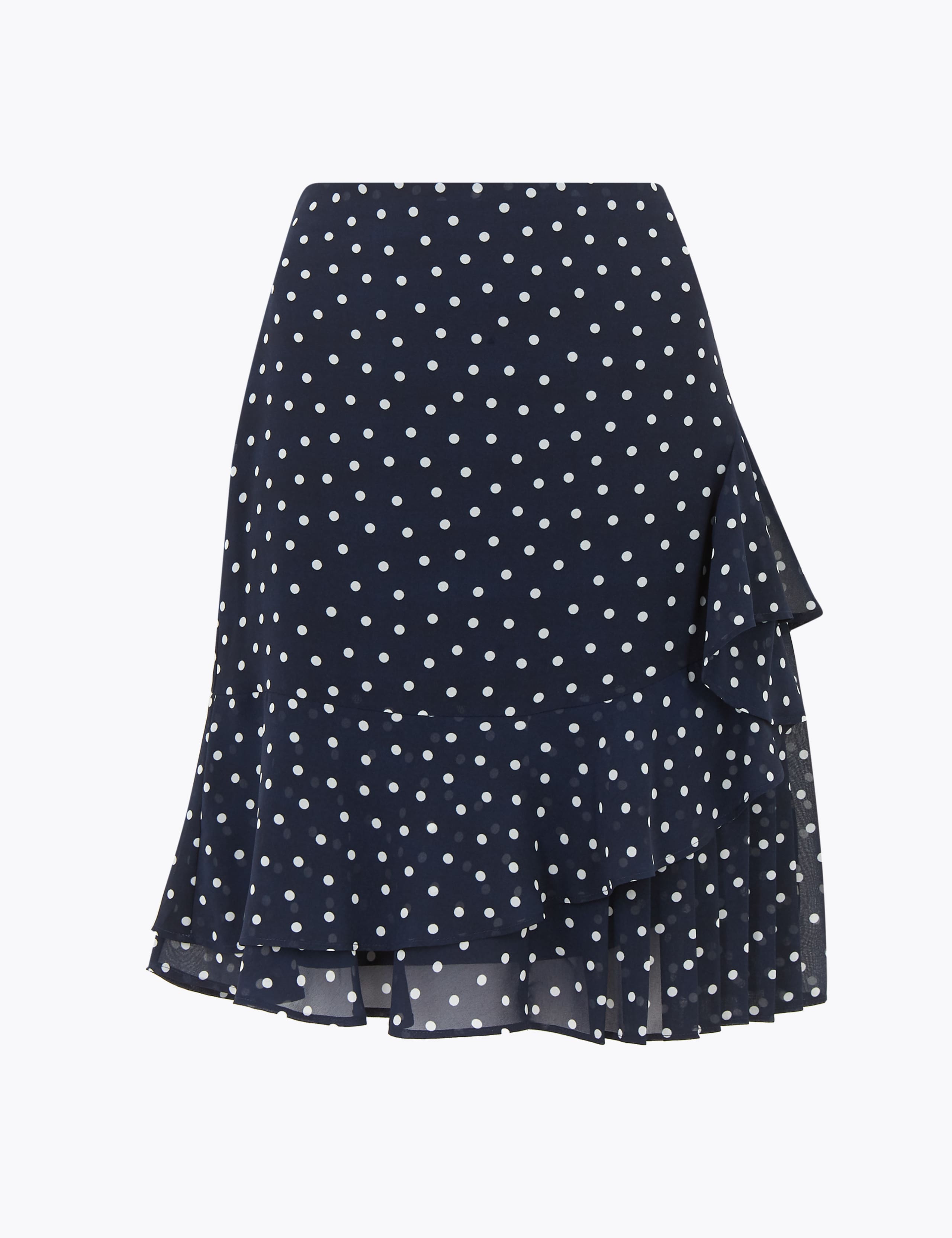 Chiffon Polka Dot Ruffle Mini Skirt 2 of 5