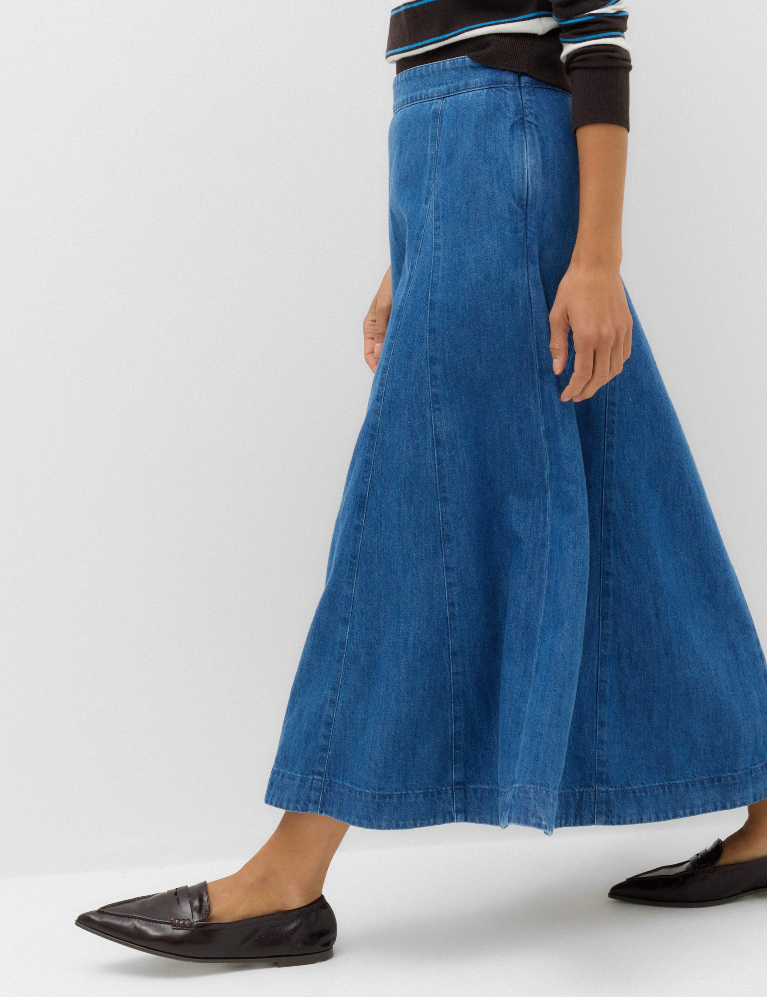 Denim Midi Skirt 3 of 6