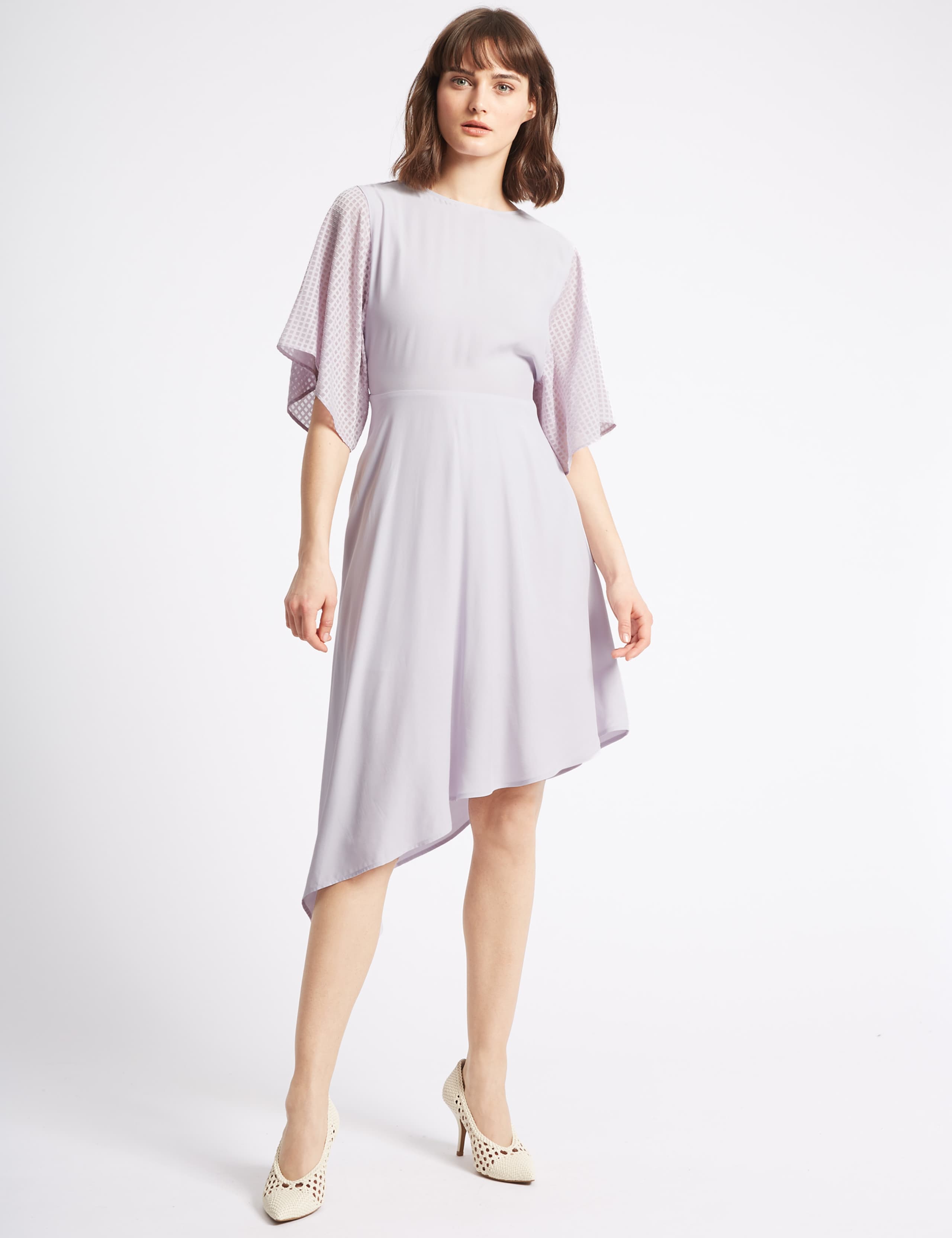 Asymmetric Half Sleeve Tunic Midi Dress 1 of 5