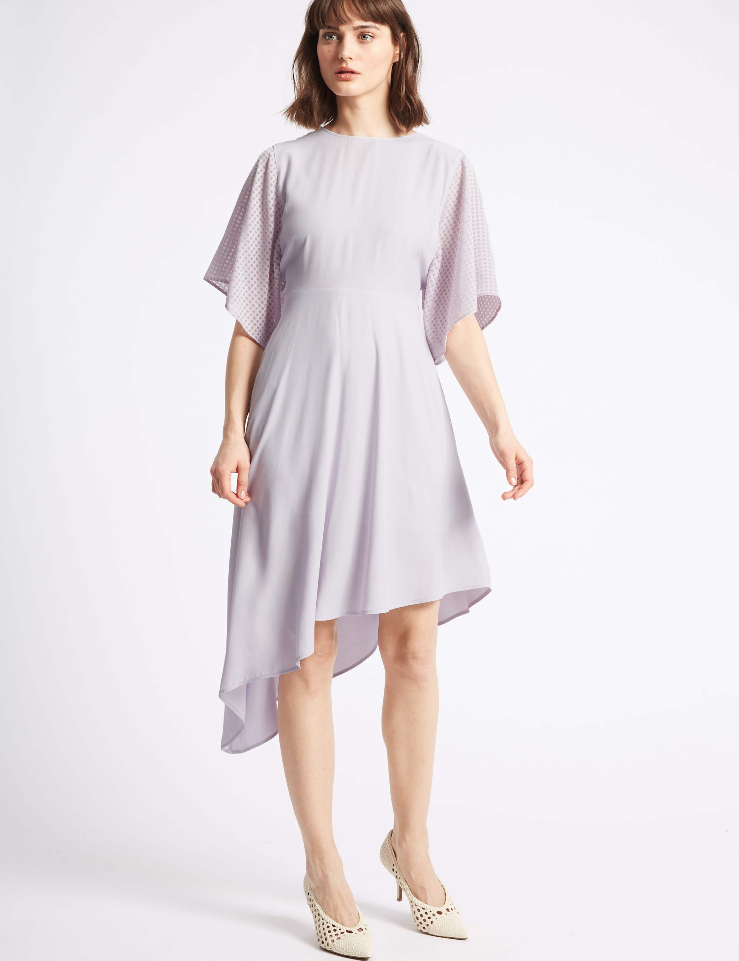 Asymmetric Half Sleeve Tunic Midi Dress 3 of 5