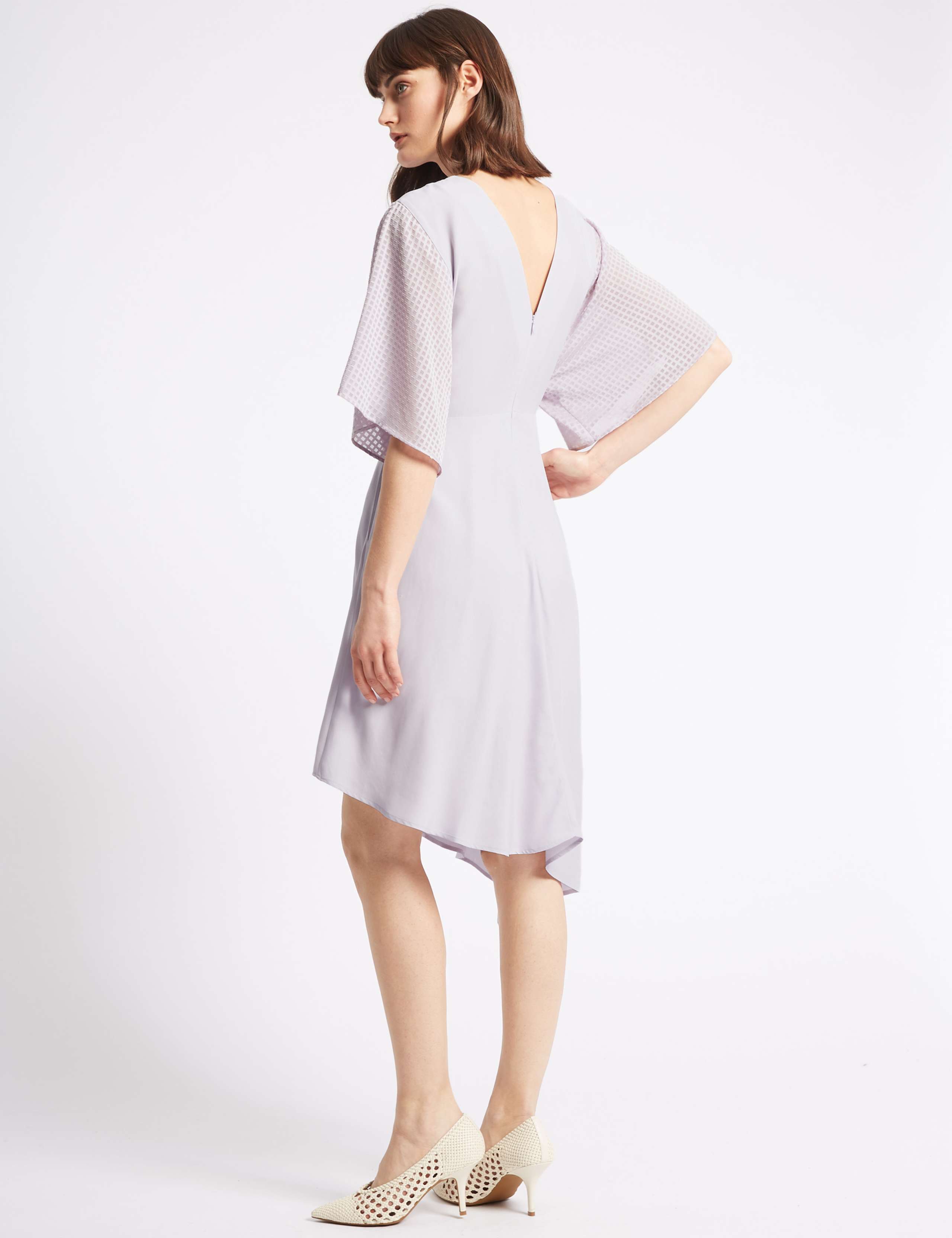 Asymmetric Half Sleeve Tunic Midi Dress 4 of 5