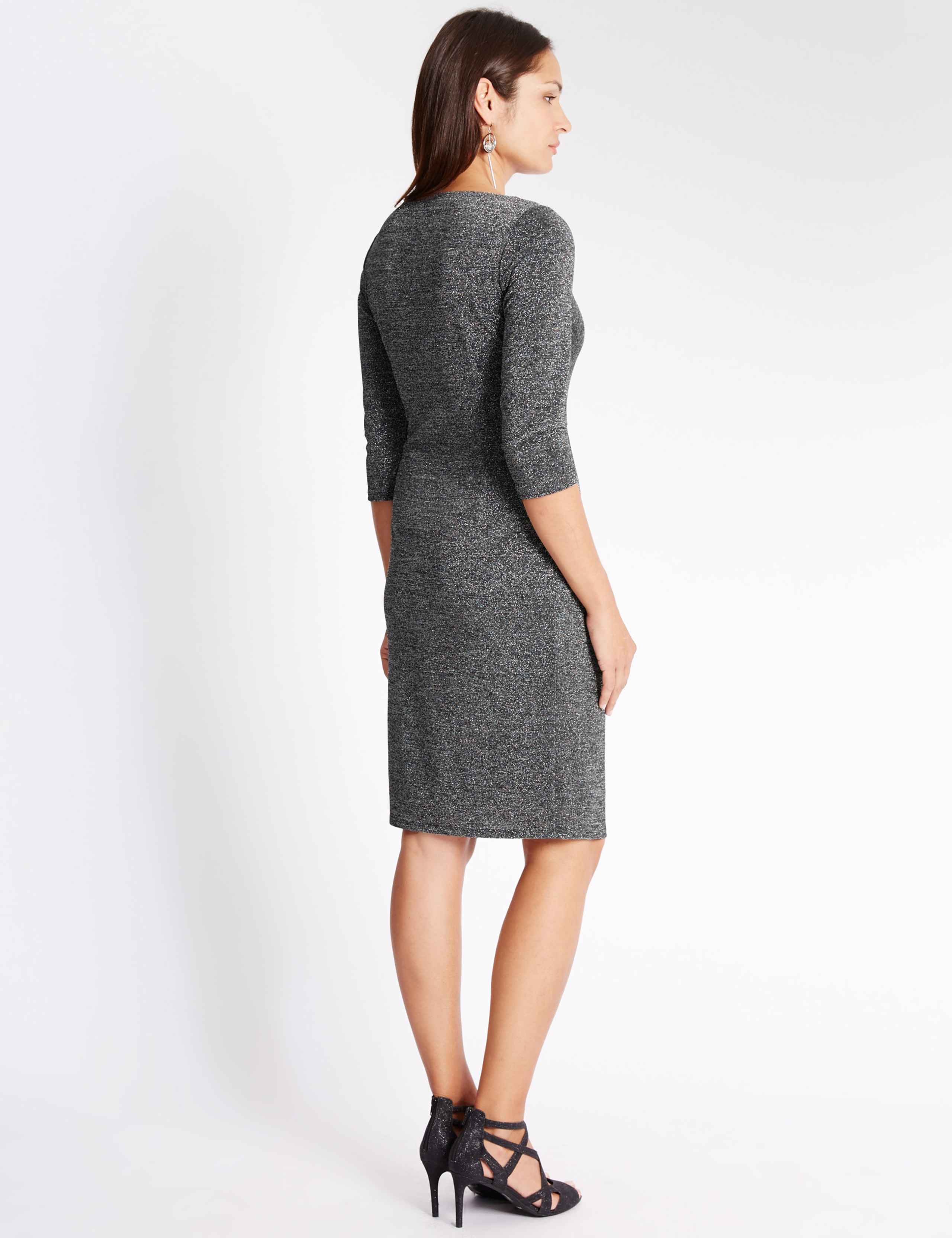 Sparkle 3/4 Sleeve Bodycon Dress 3 of 4