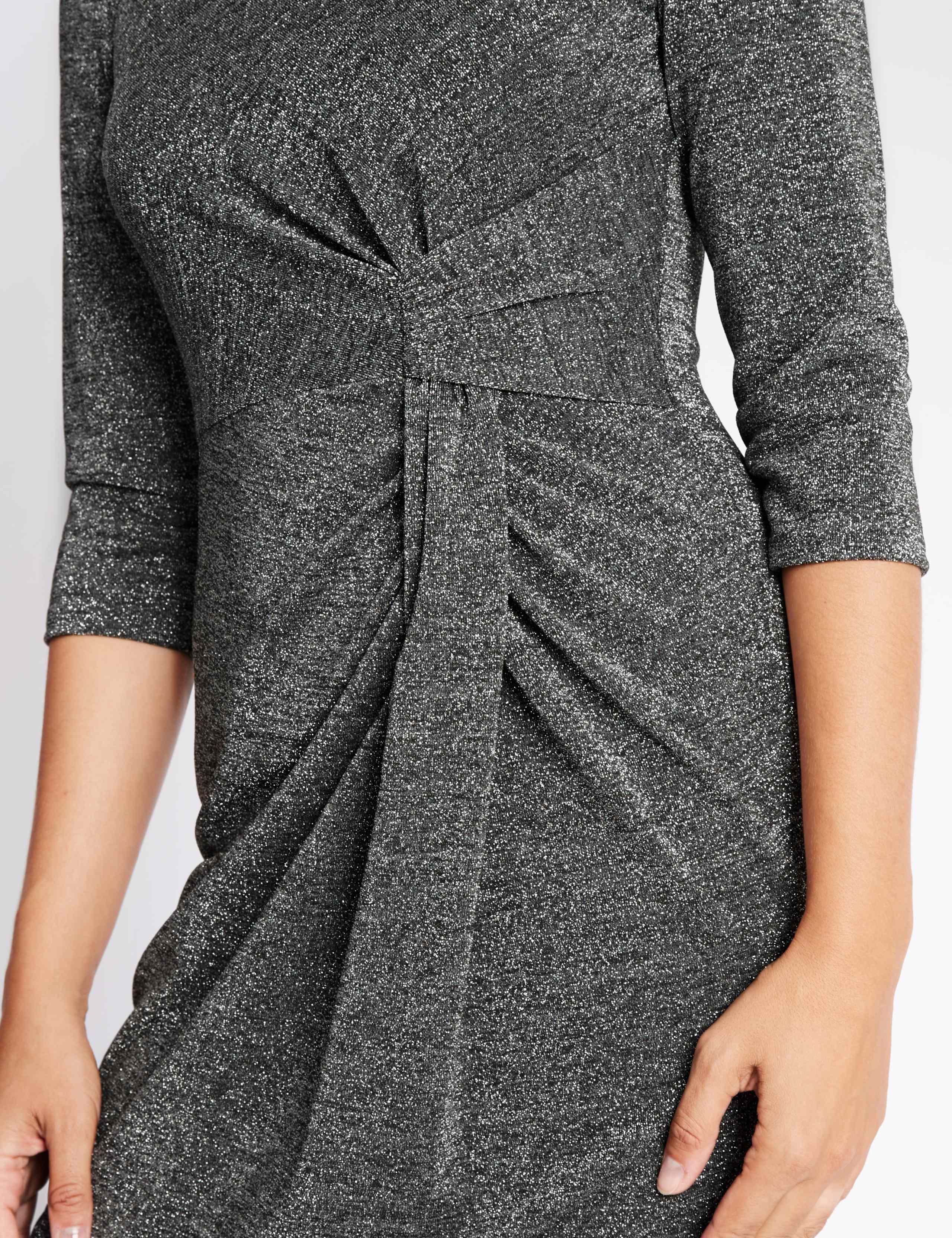 Sparkle 3/4 Sleeve Bodycon Dress 4 of 4
