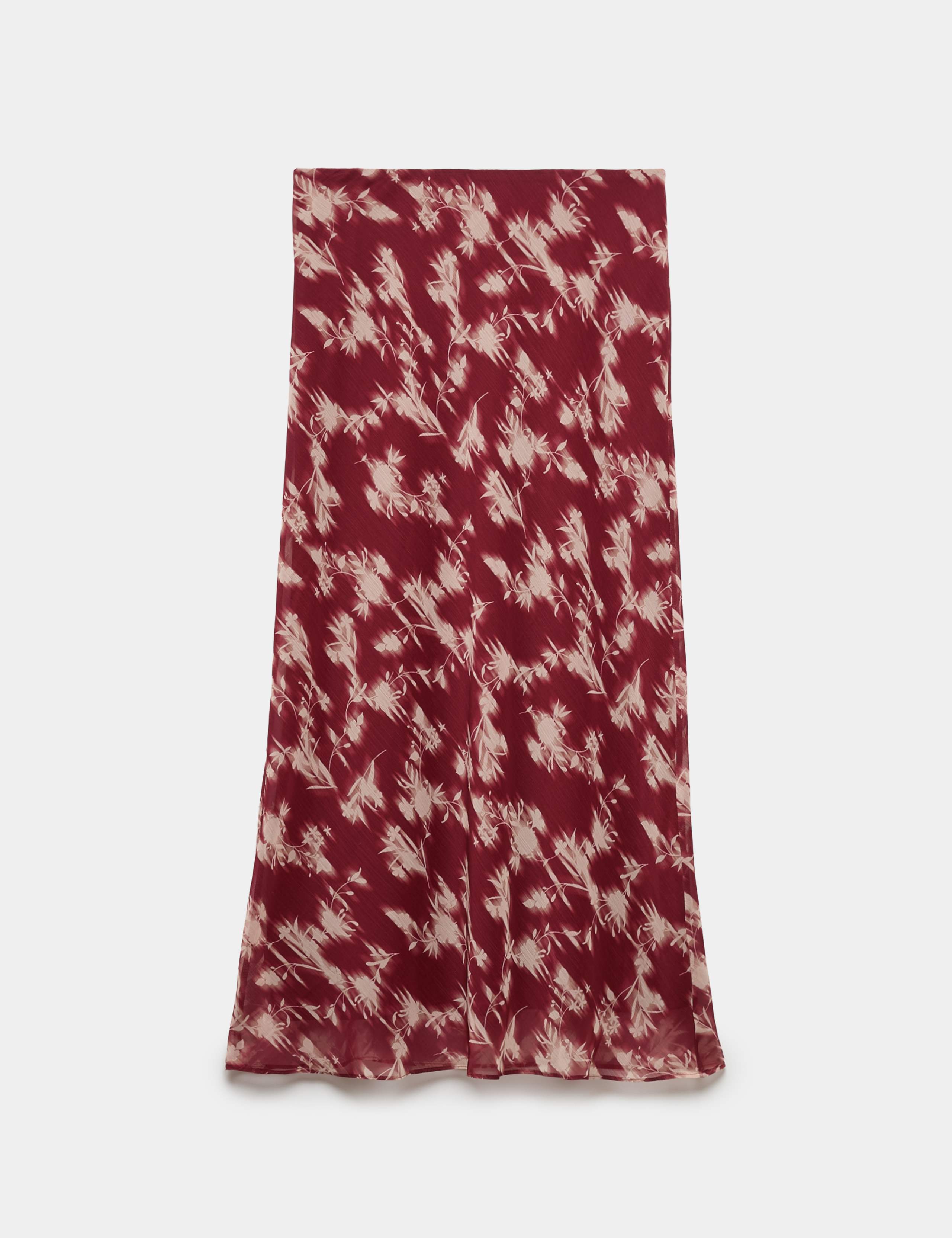 Chiffon Floral Midi Slip Skirt 2 of 5