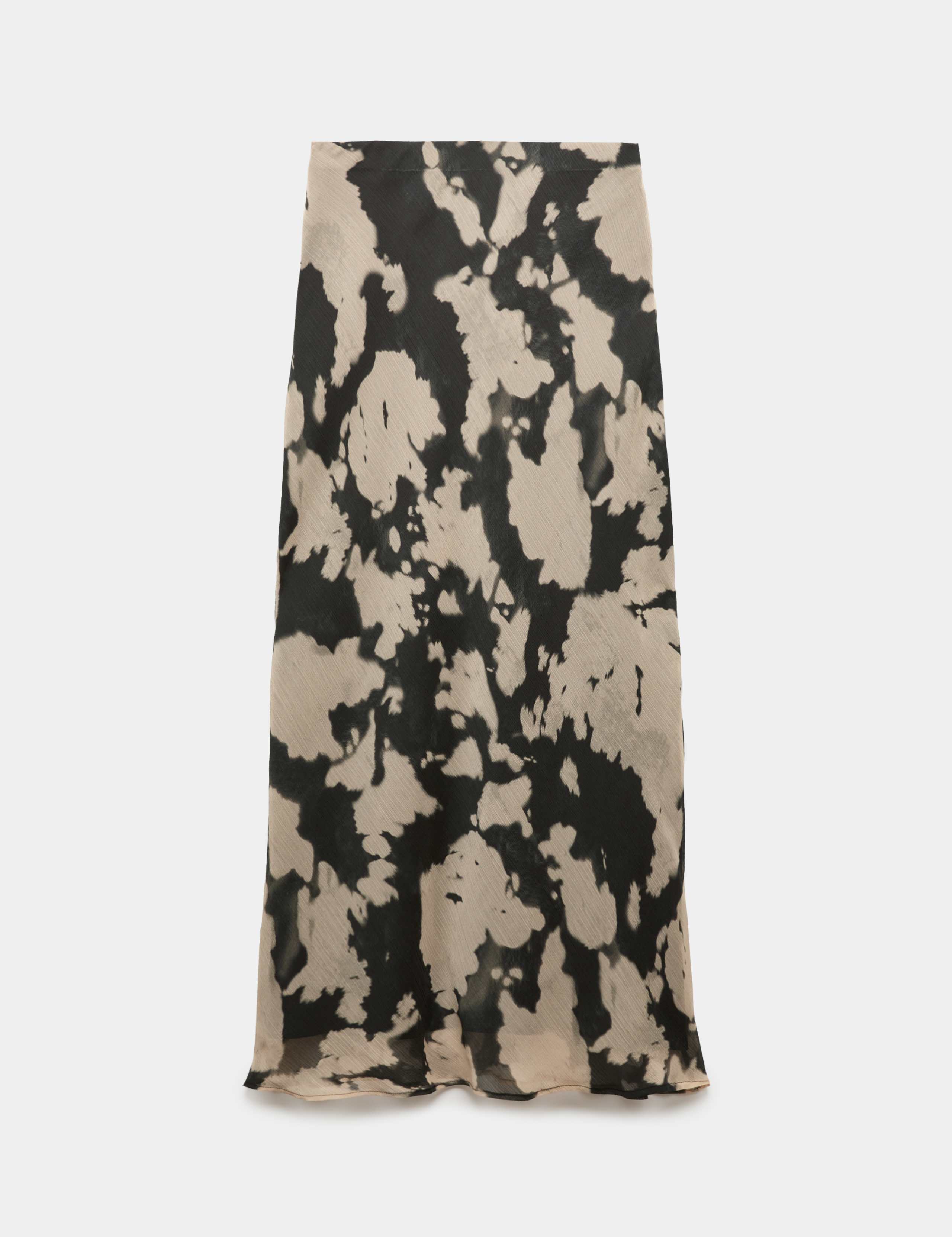 Chiffon Abstract Printed Midi Slip Skirt 1 of 1