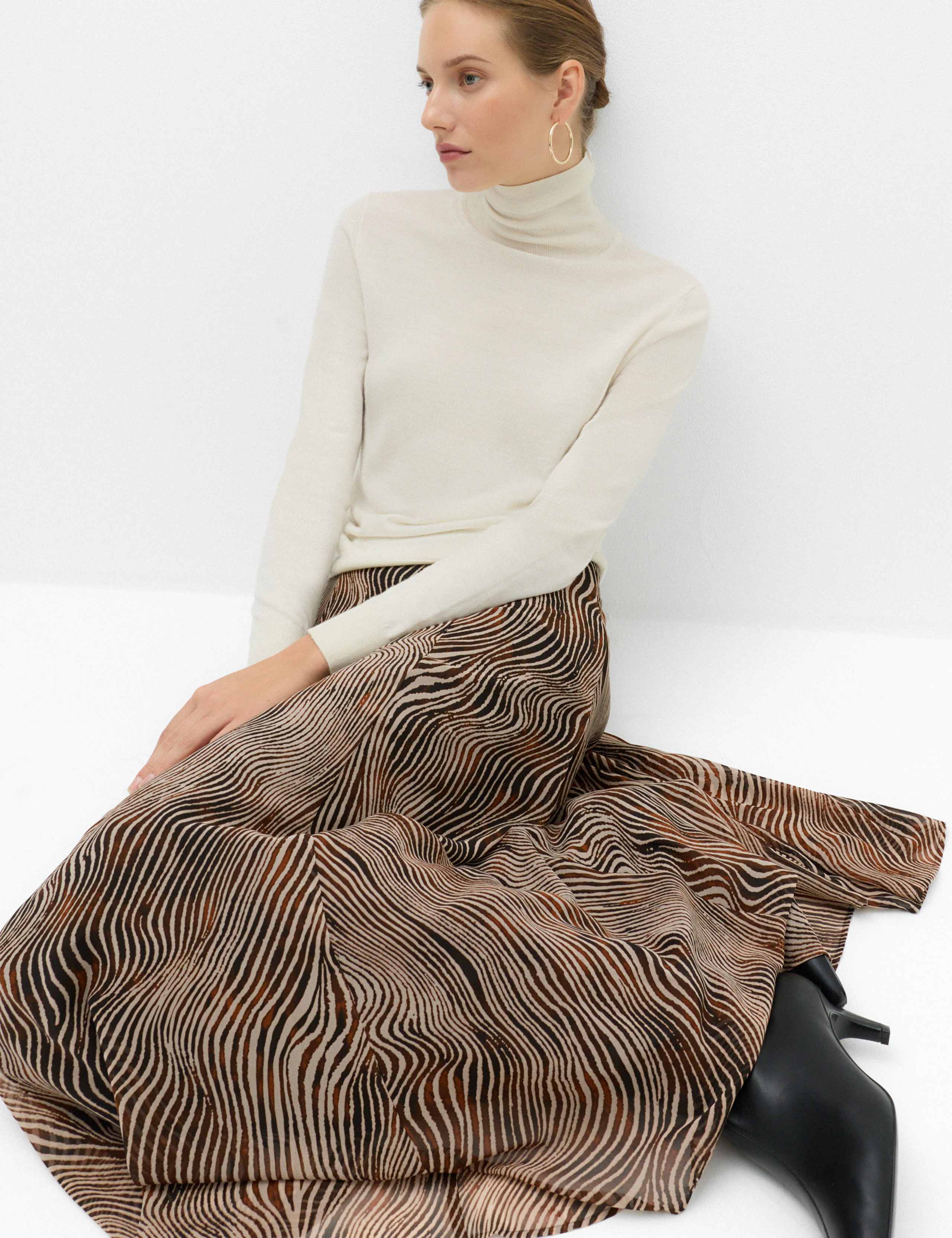 Animal Print Midi Circle Skirt 5 of 6