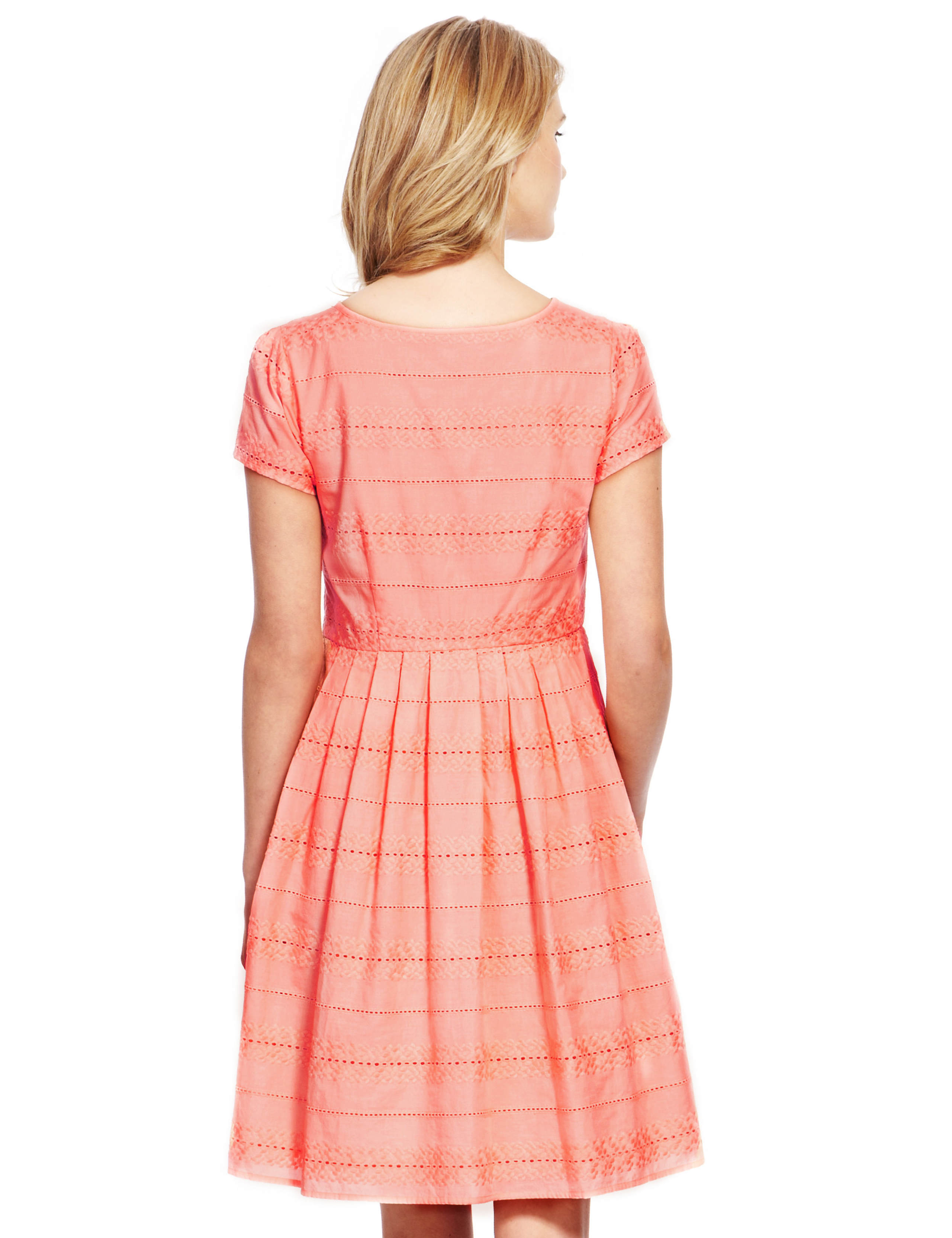 Pure Cotton Striped & Embroidered Prom Dress 5 of 5