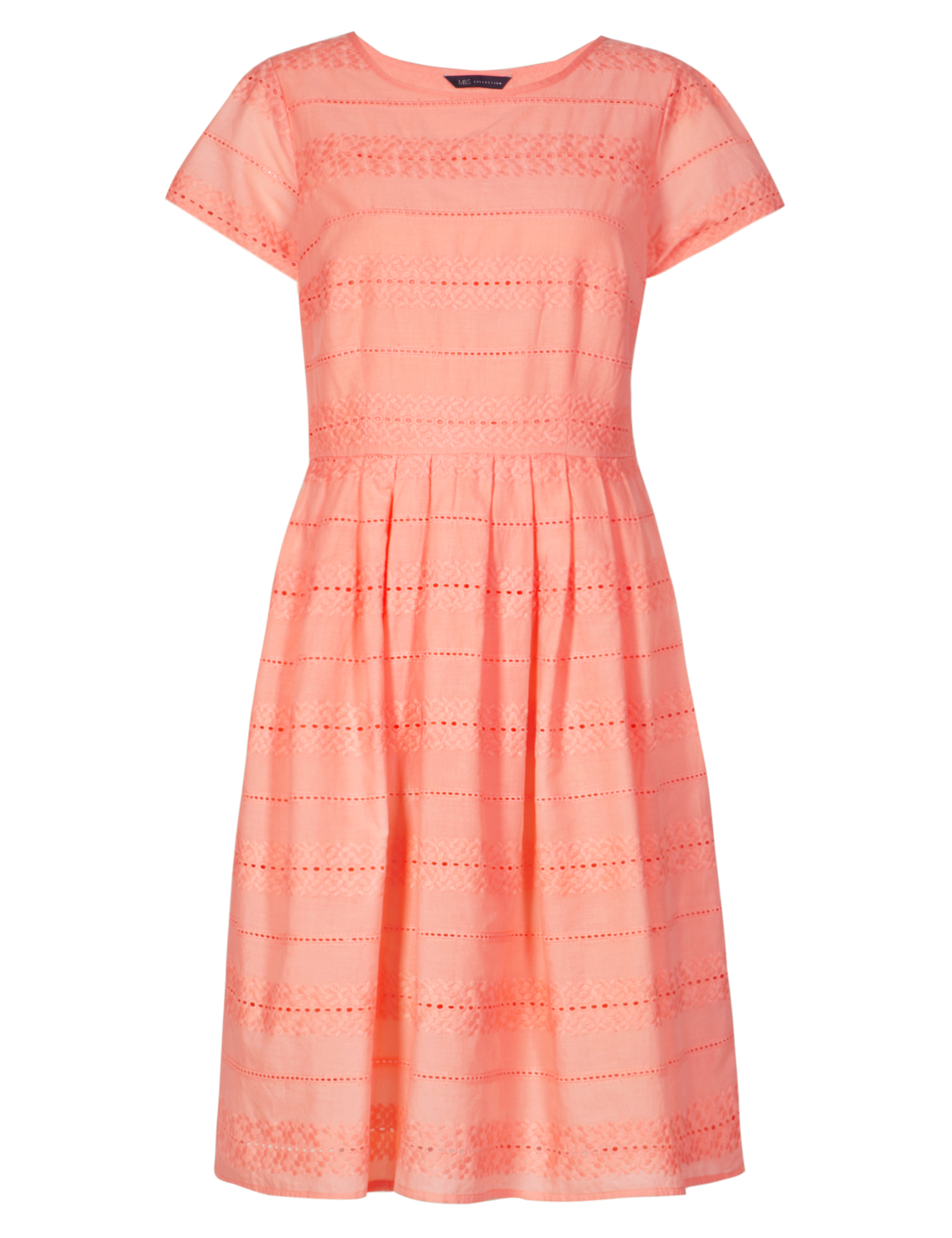 Pure Cotton Striped & Embroidered Prom Dress 2 of 5