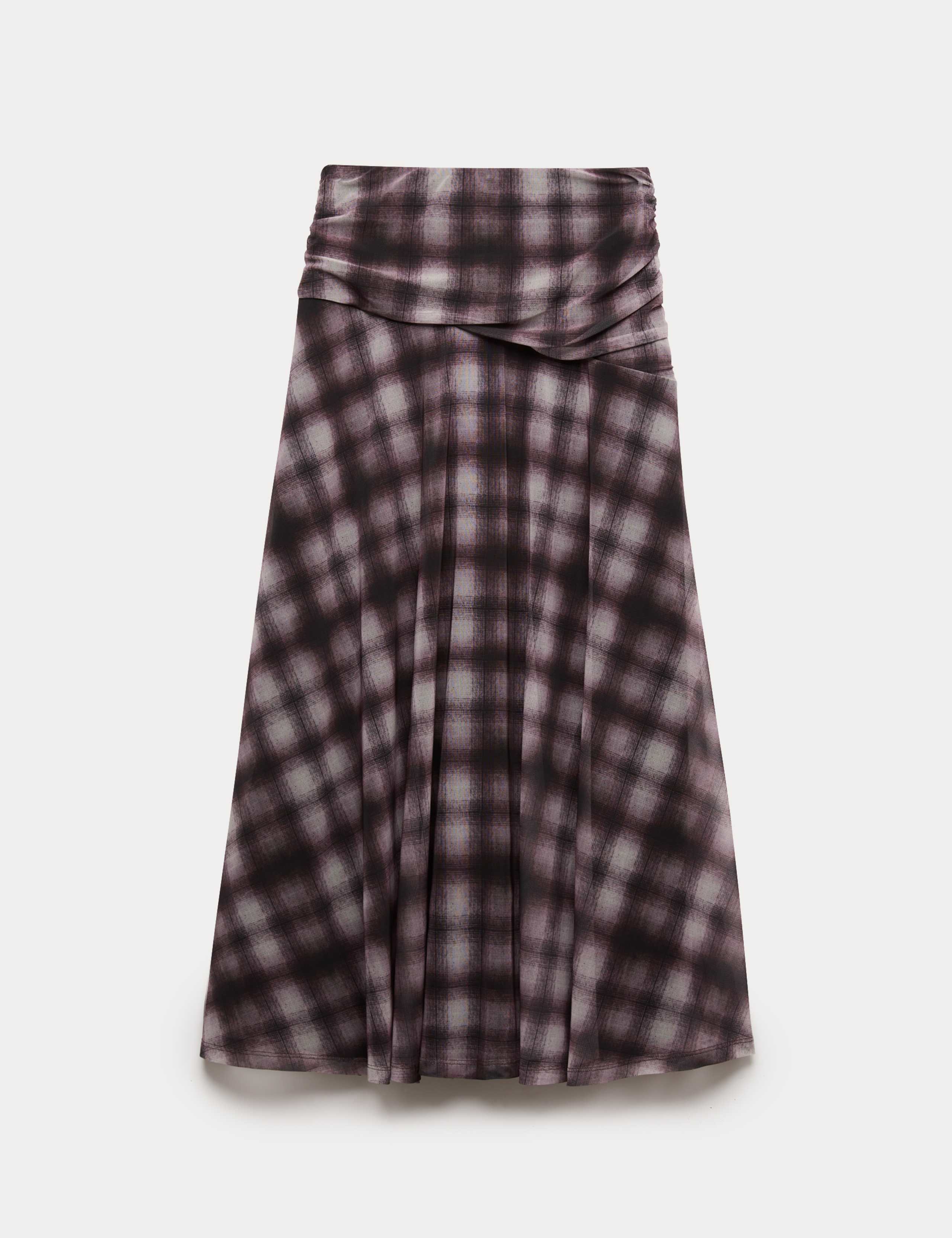 Checked Midi A-Line Skirt 1 of 1