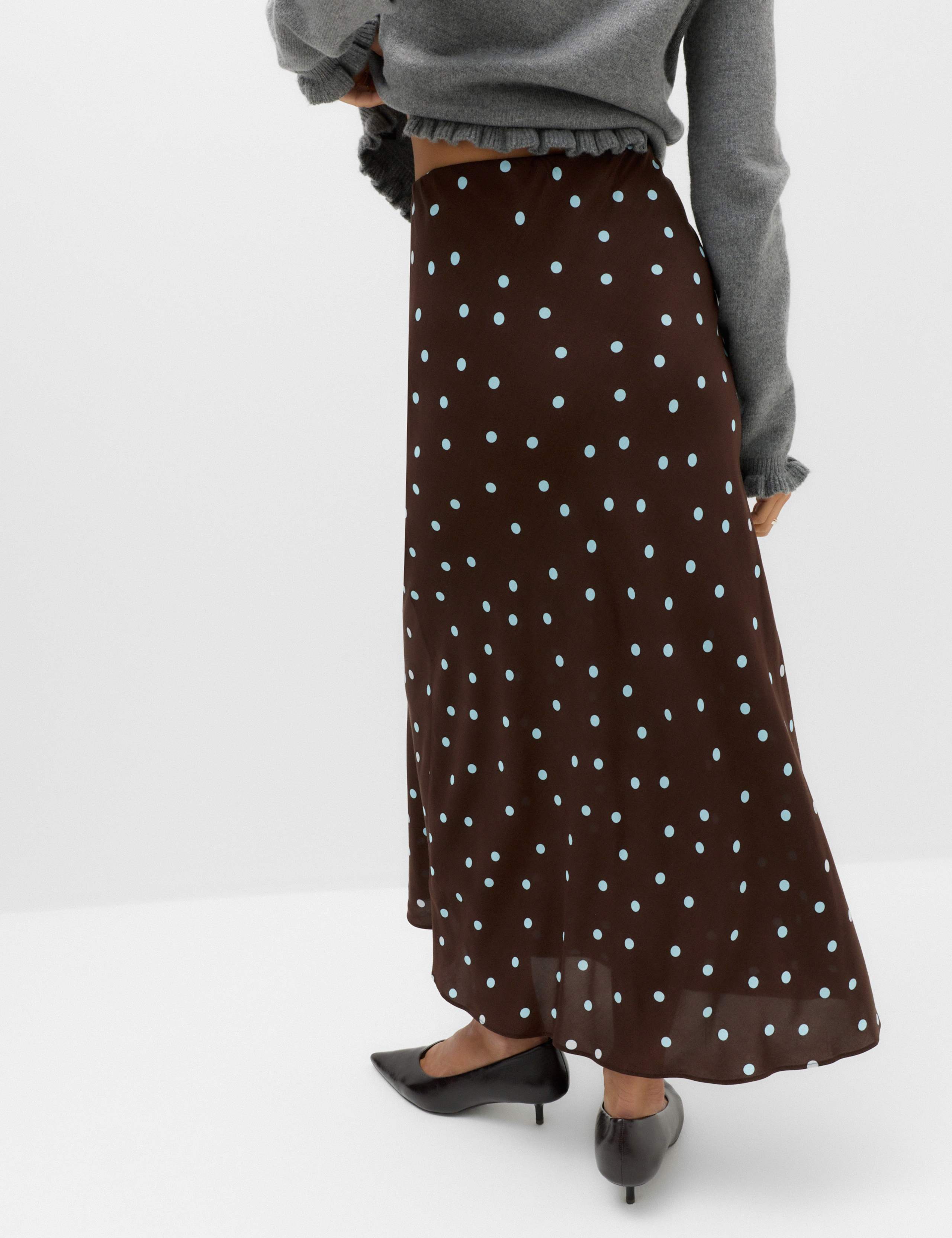 Polka Dot Maxi Slip Skirt 4 of 6