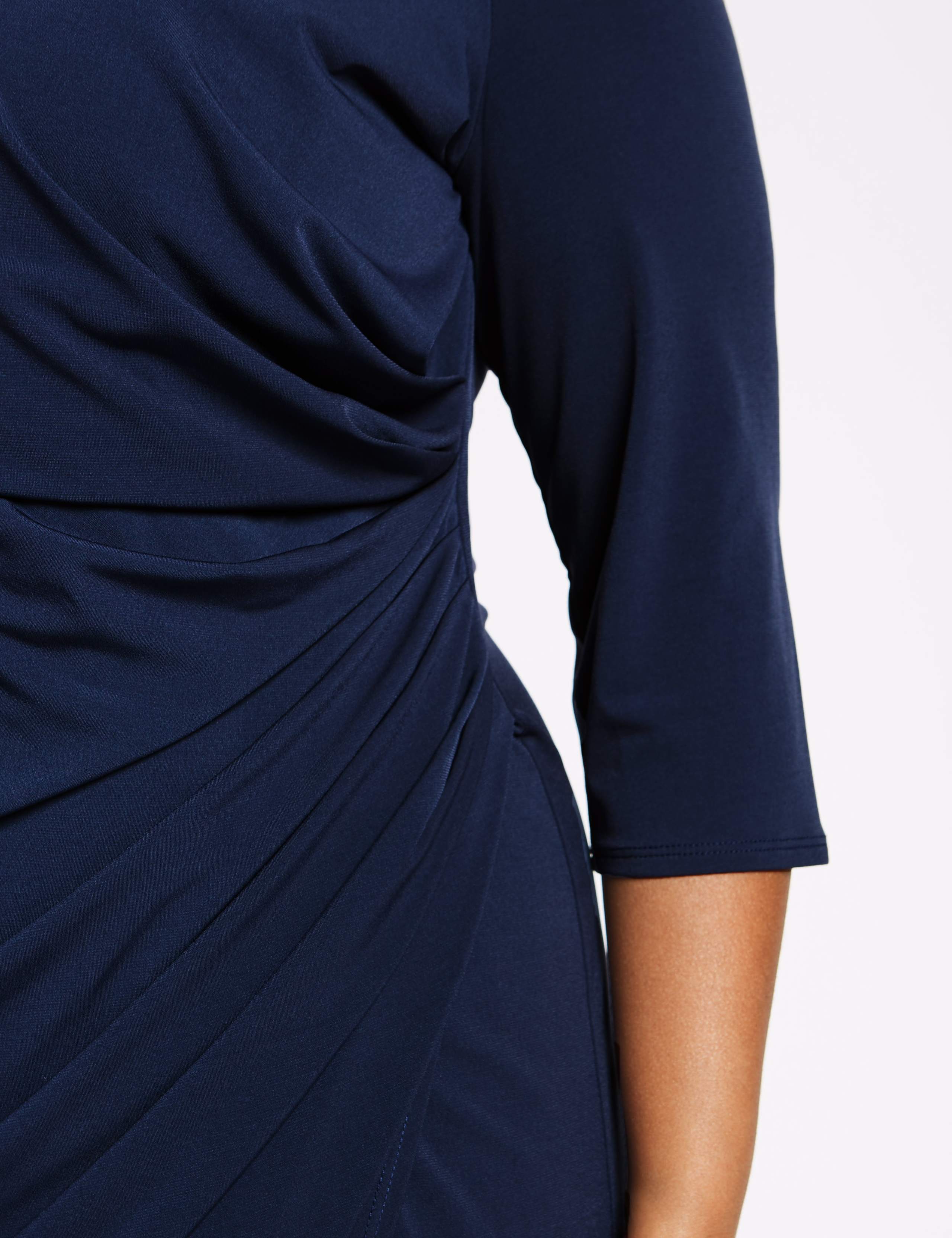 CURVE Drape Half Sleeve Wrap Midi Dress 5 of 5