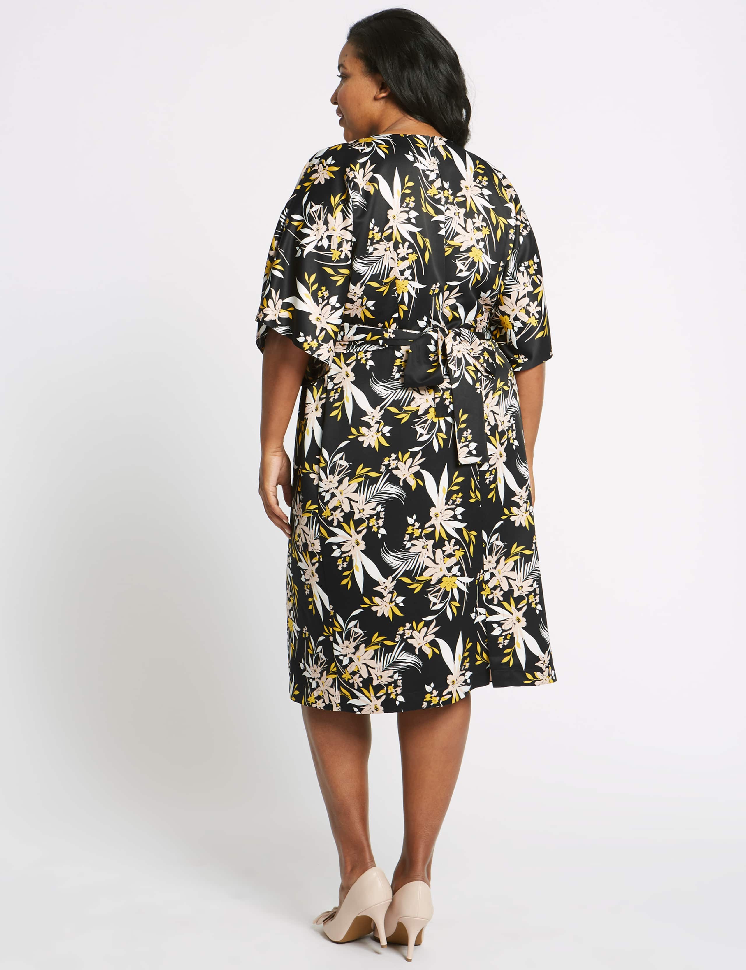 CURVE Floral Print Midi Dress 4 of 5