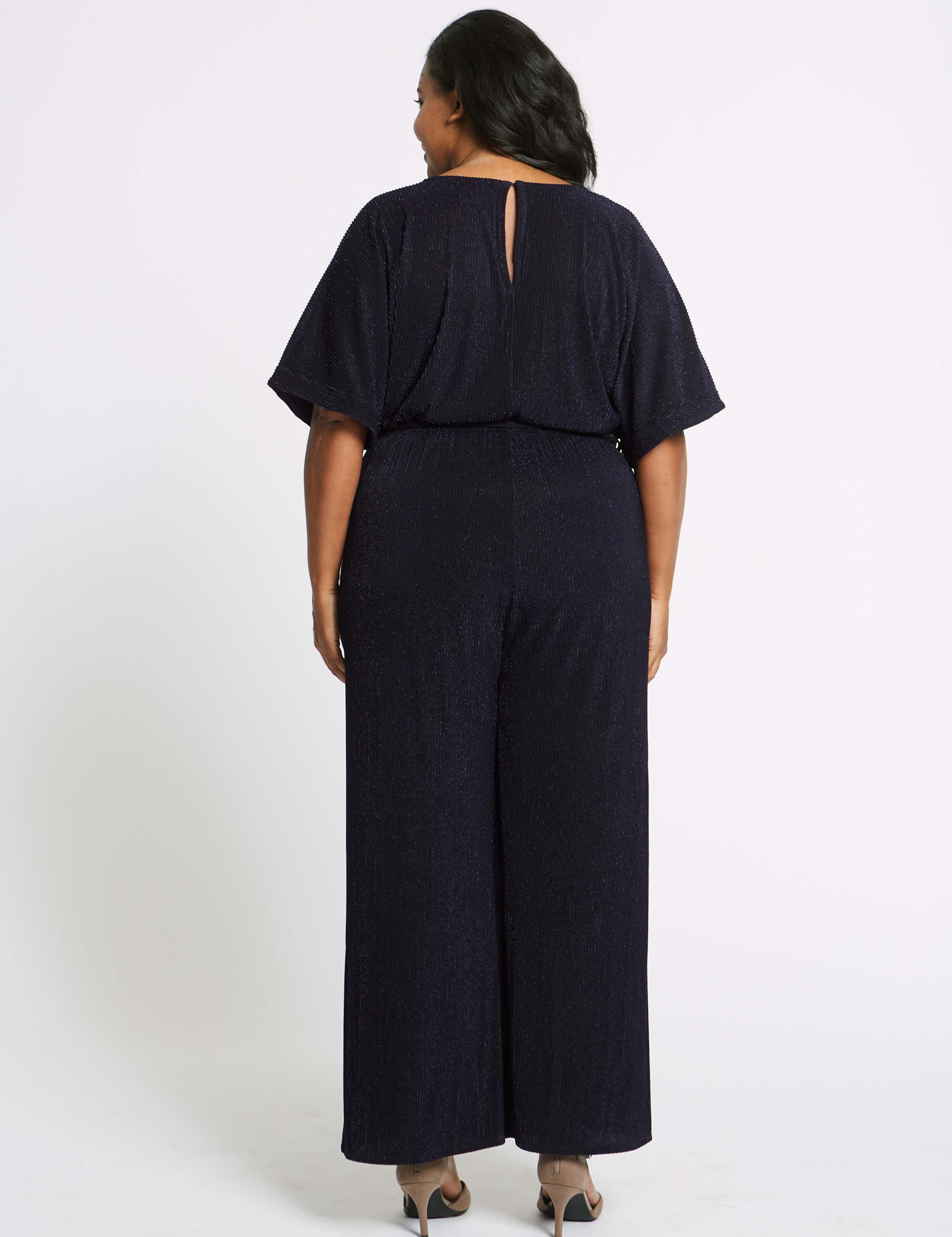 CURVE Sparkly Short Sleeve Jumpsuit 4 of 5