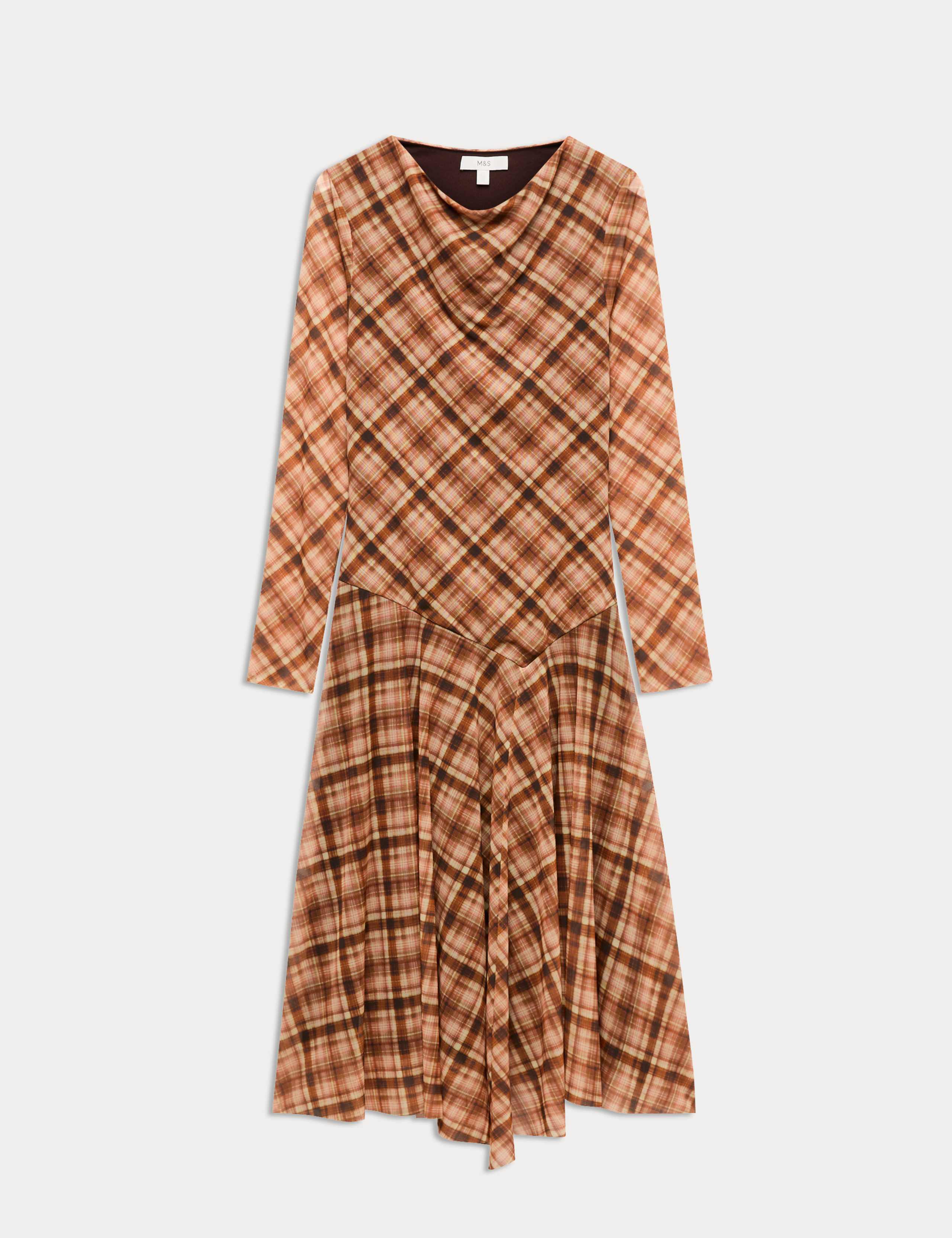 Printed Cowl Neck Midaxi Skater Dress 2 of 6