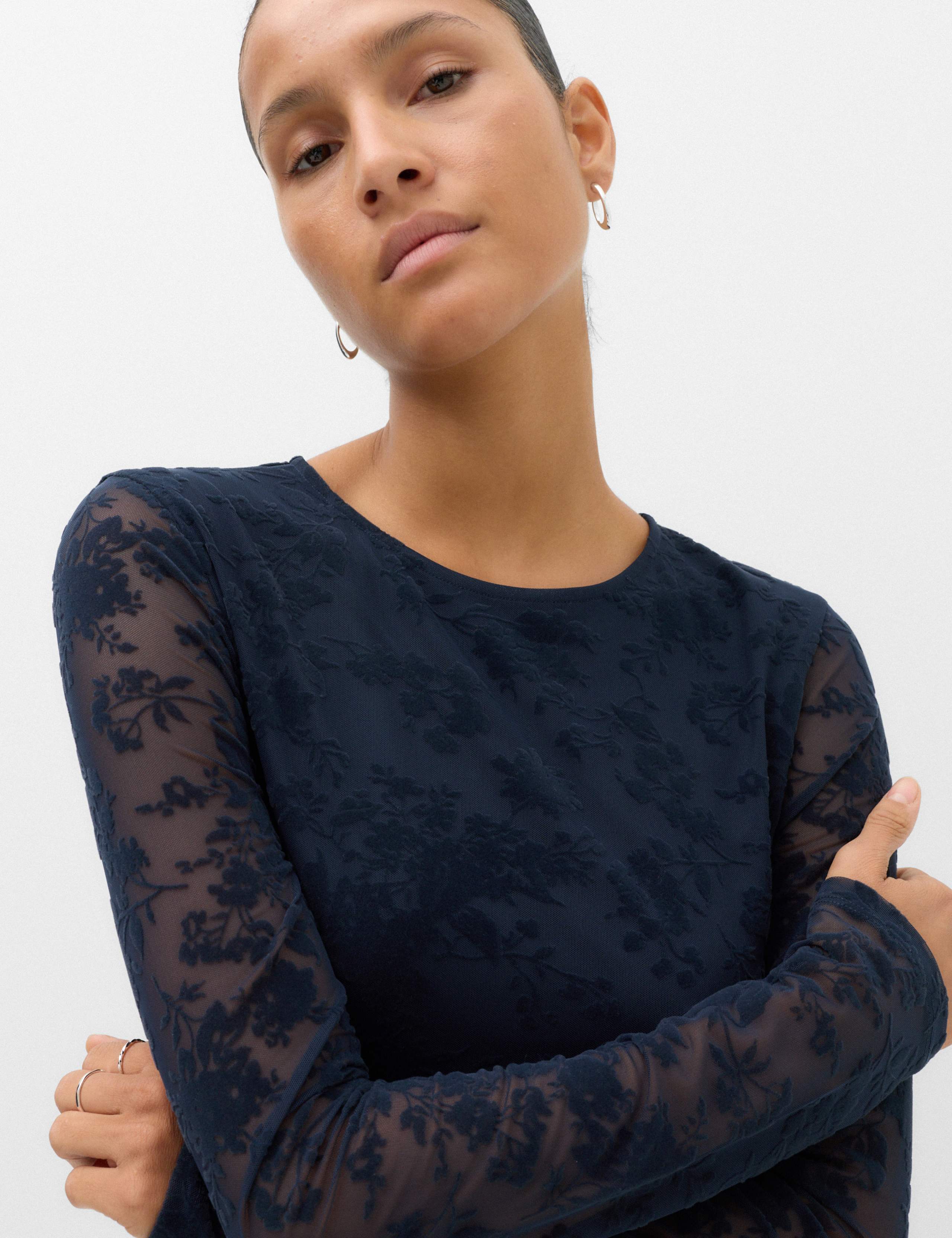 Jersey Flora Flockedl Midaxi Column Dress 3 of 5