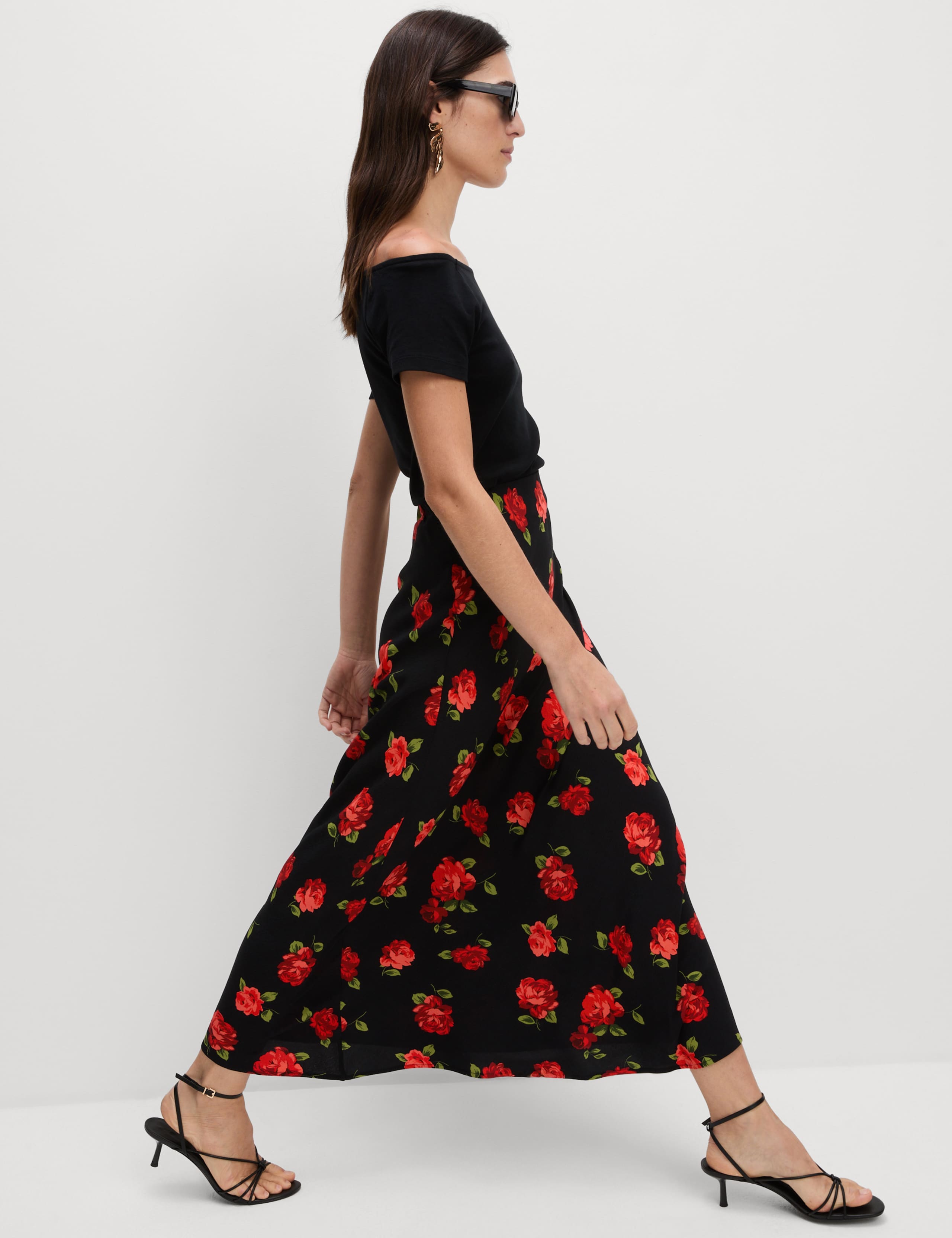 Floral Maxi Column Skirt 3 of 4