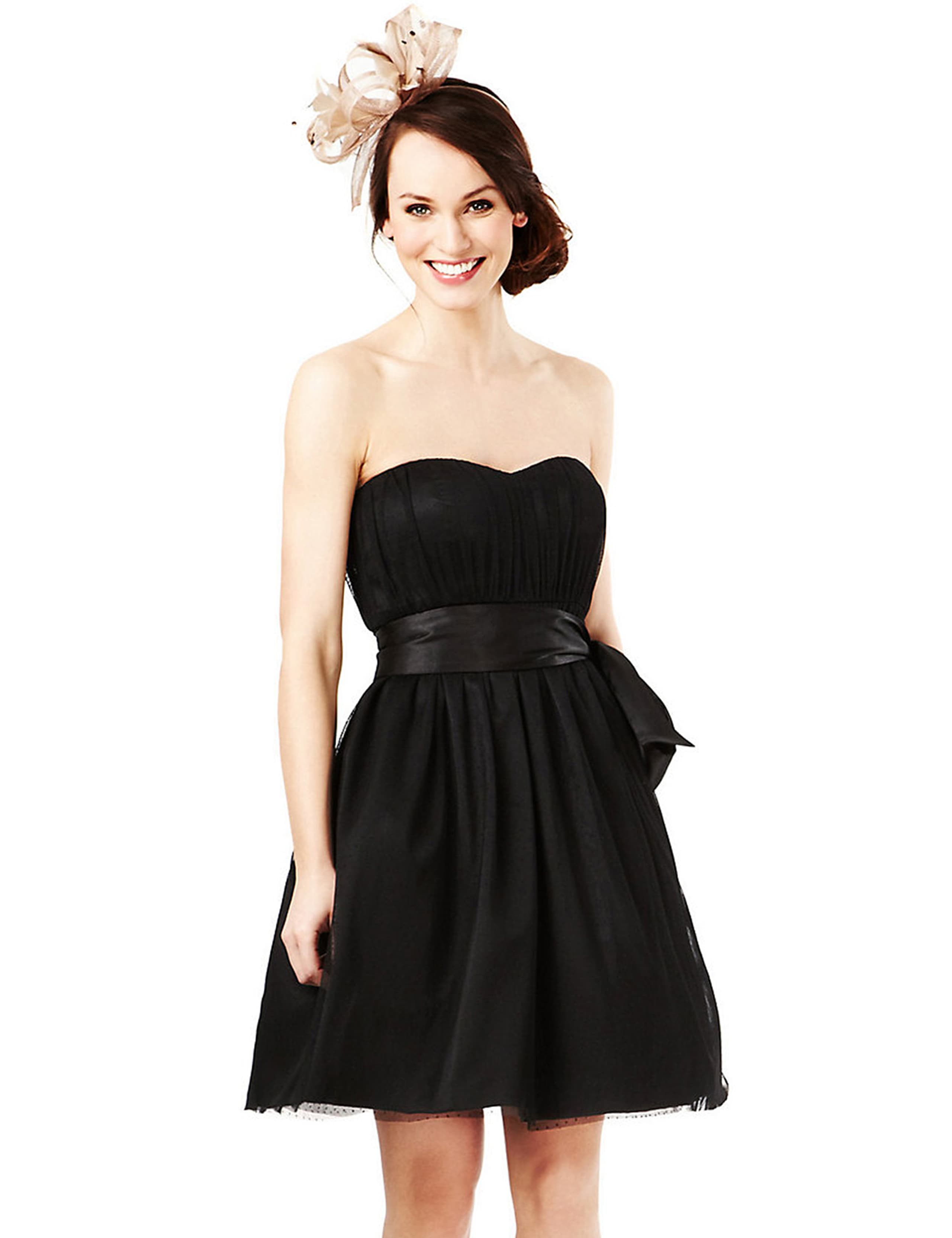 Sleeveless Spotted Mesh Prom Dress ONLINE ONLY 1 of 6