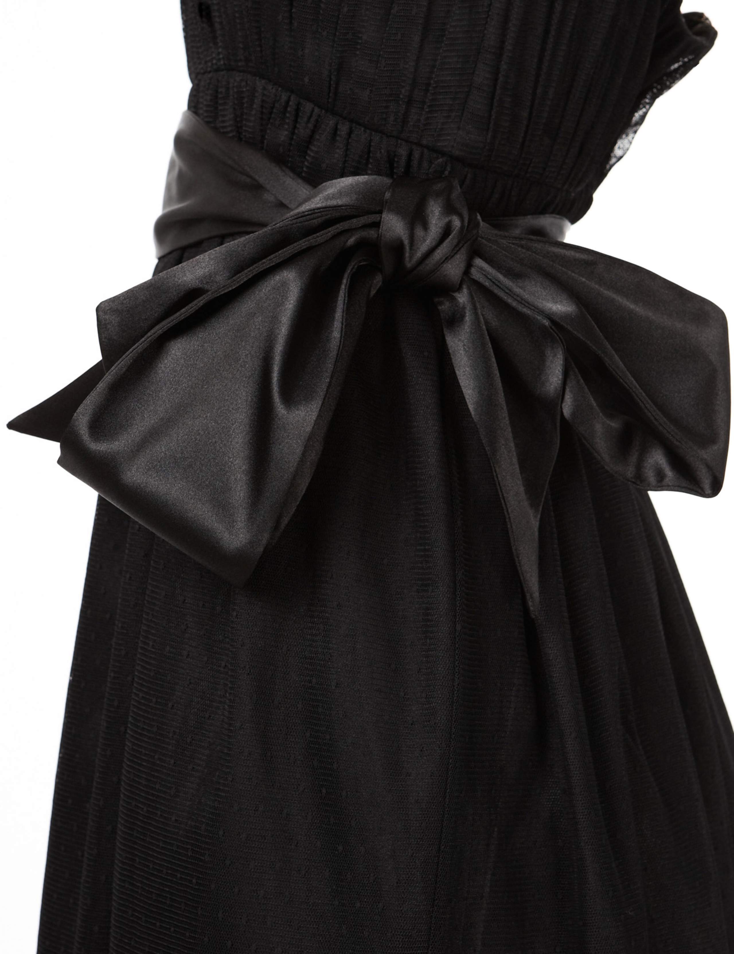 Sleeveless Spotted Mesh Prom Dress ONLINE ONLY 6 of 6