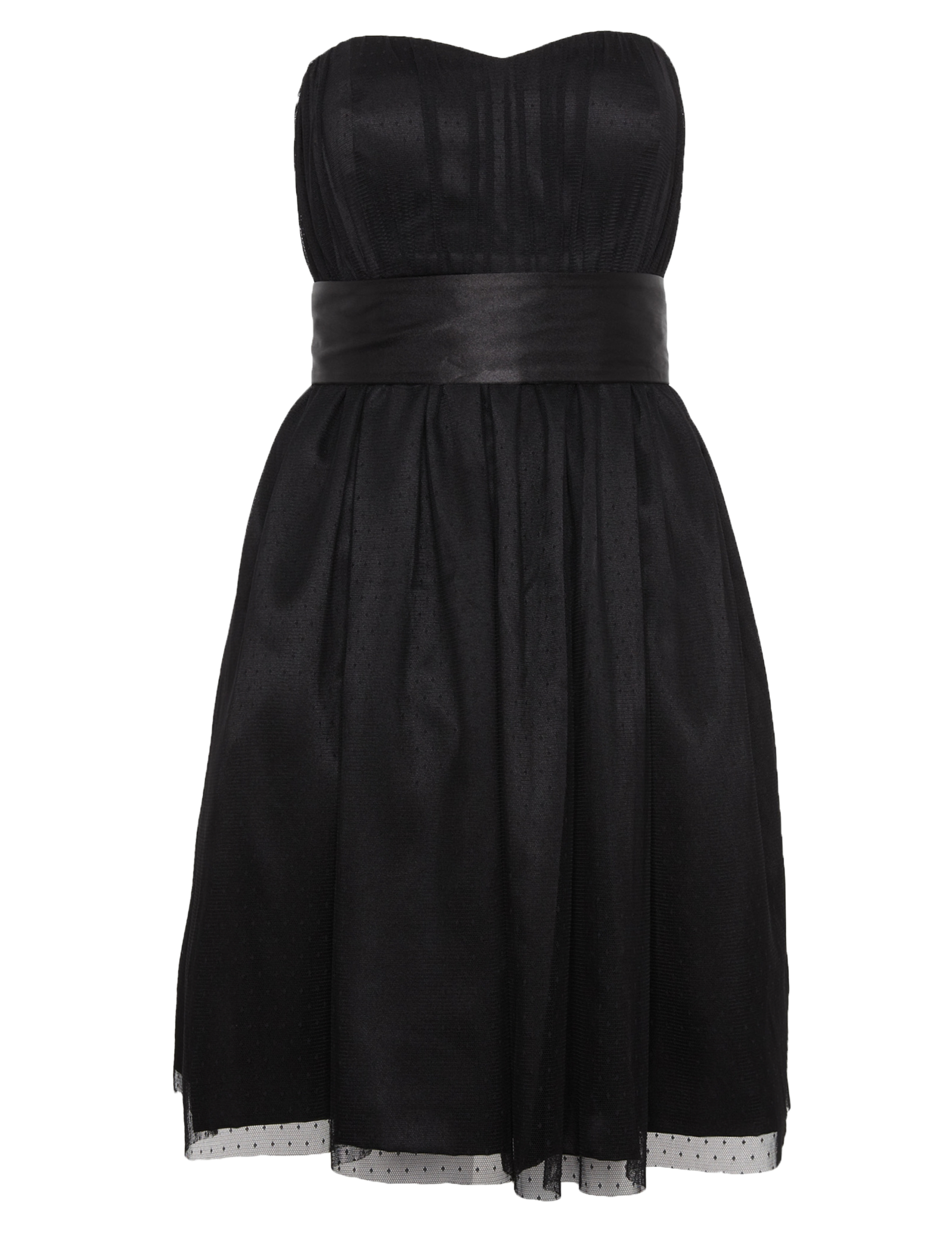 Sleeveless Spotted Mesh Prom Dress ONLINE ONLY 2 of 6