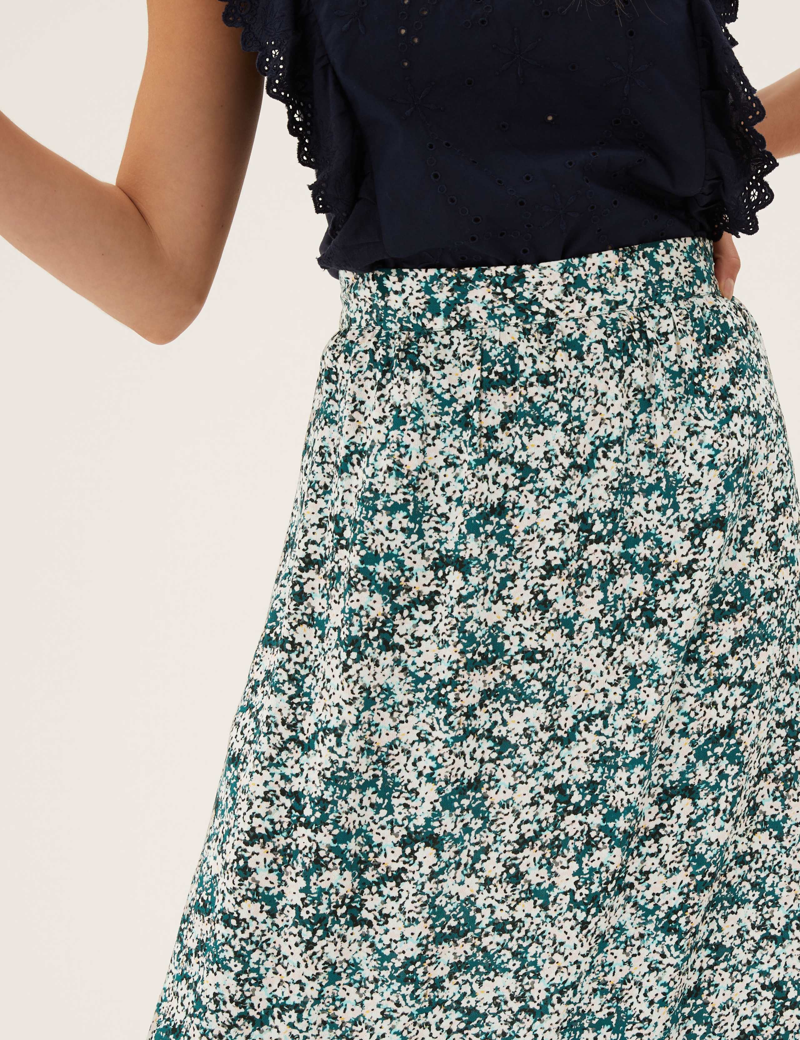 Floral Midaxi Tiered Skirt 3 of 5