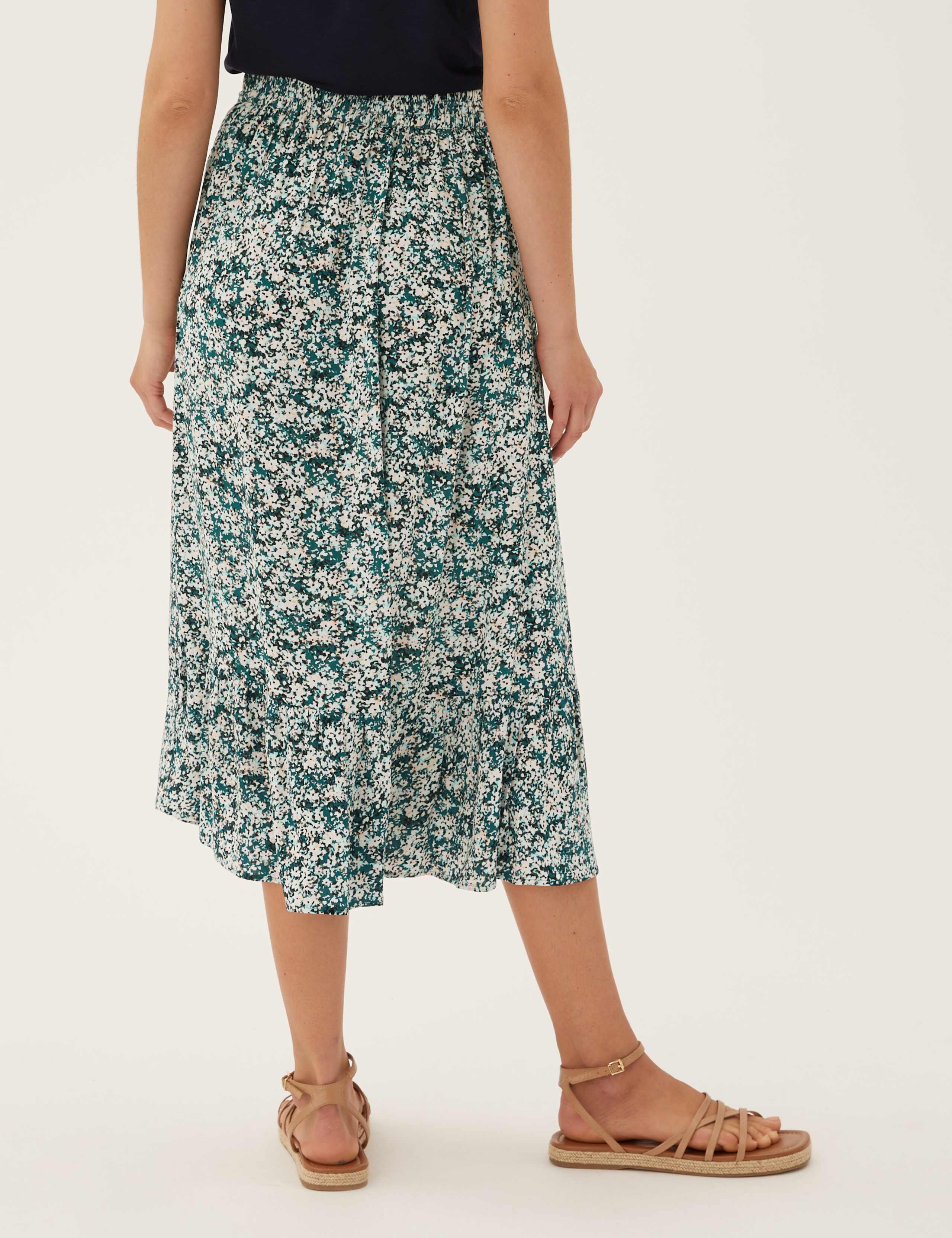Floral Midaxi Tiered Skirt 4 of 5