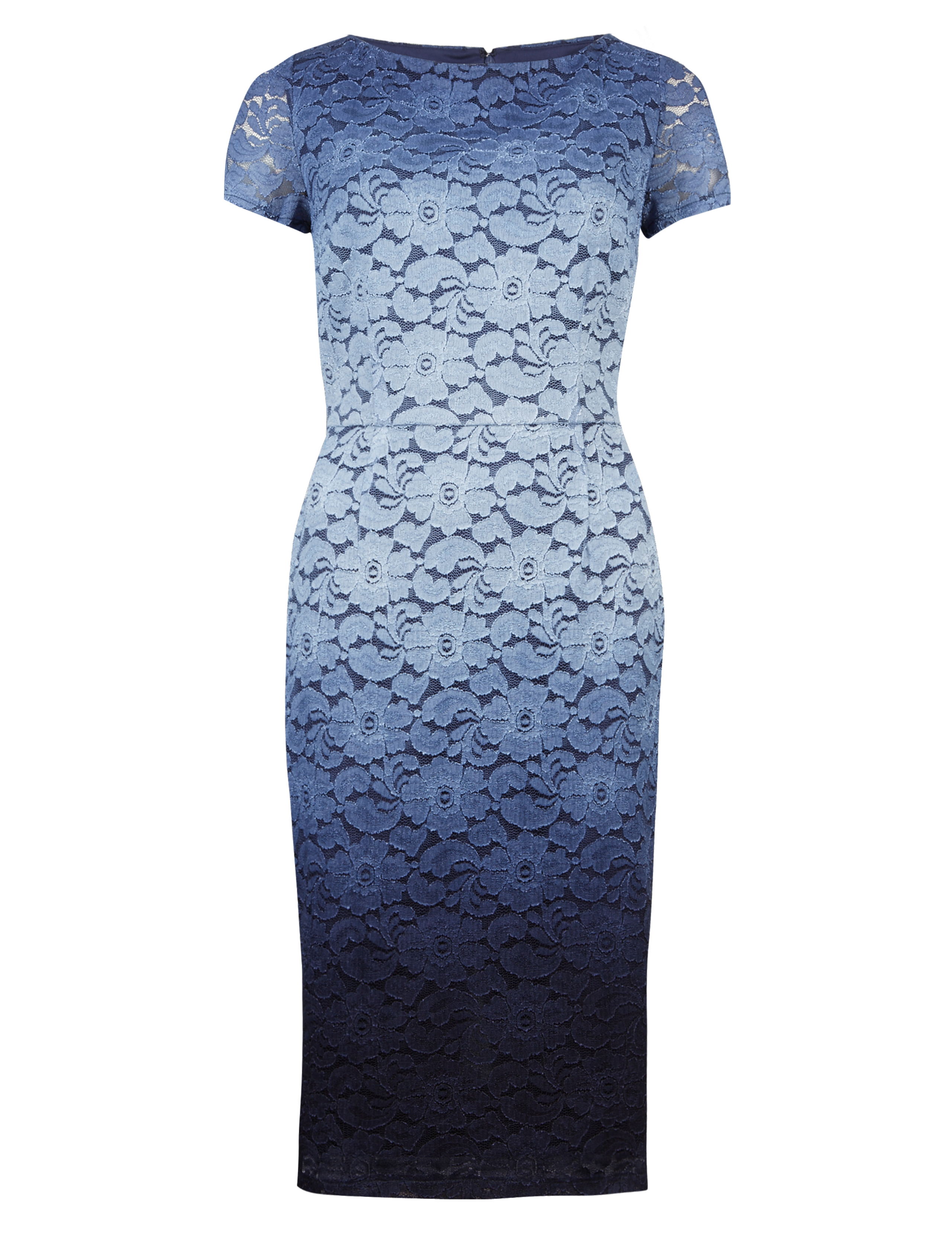 Ombre Floral Lace Shift Dress 2 of 4