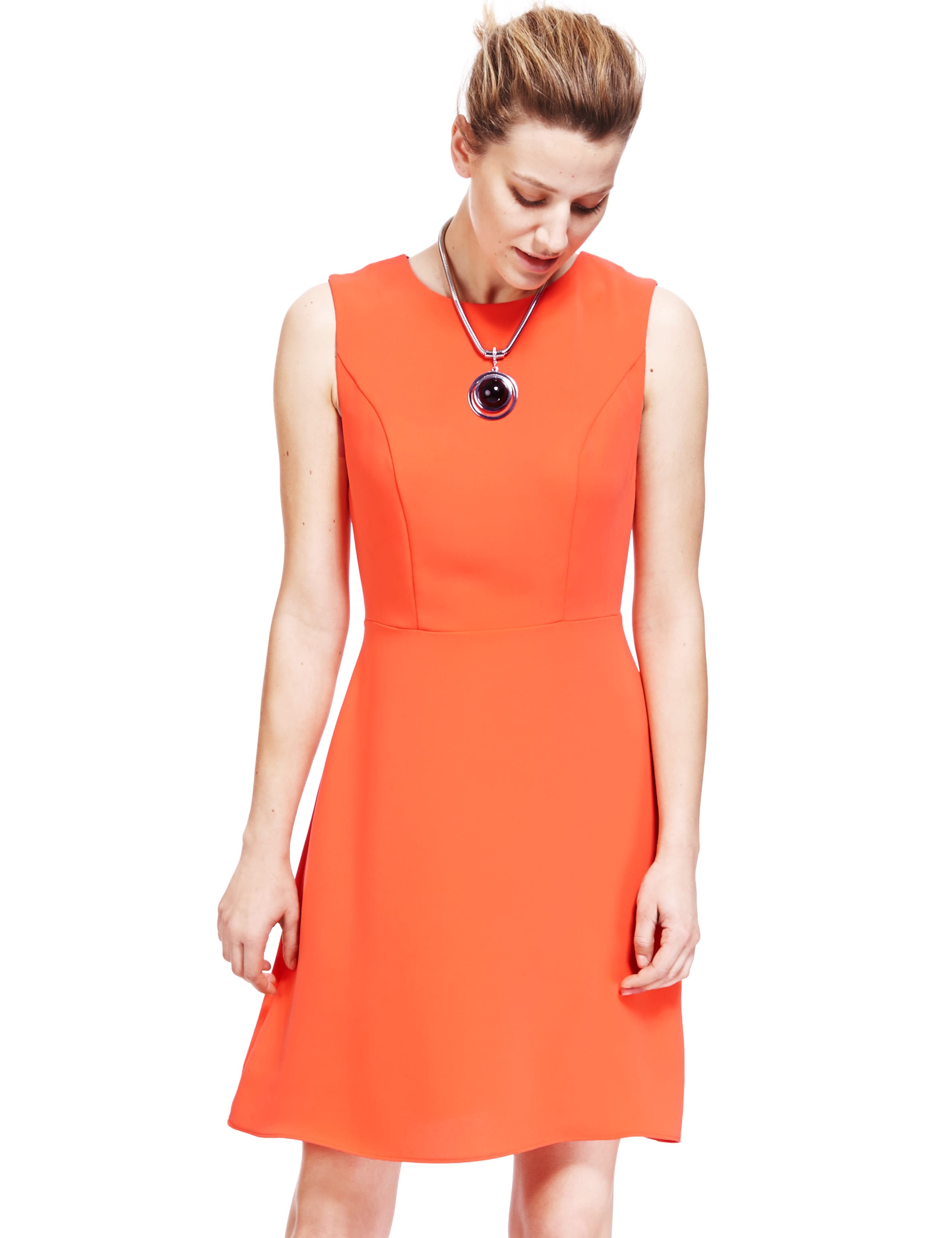 Asymmetric Seam Skater Dress 1 of 4