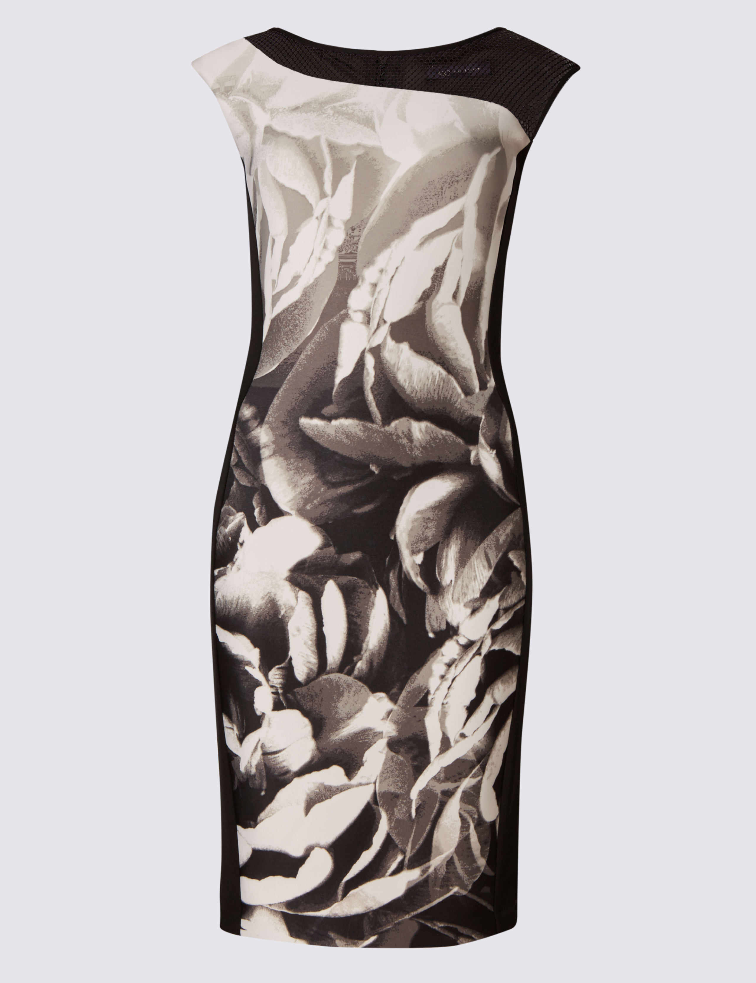 Secret Slimming™ Floral Scuba Bodycon Dress 2 of 3