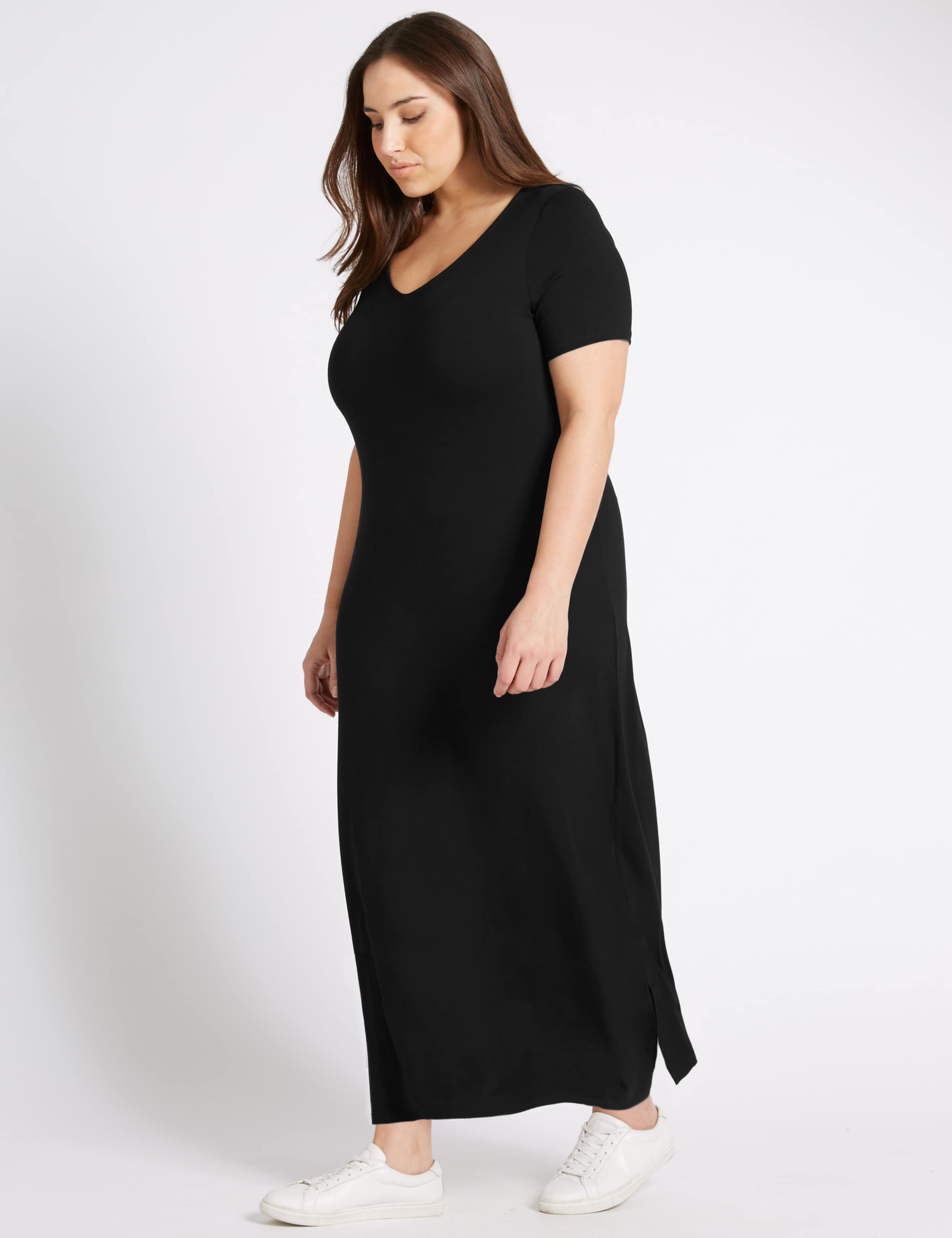 PLUS Short Sleeve Maxi Dress 1 of 3