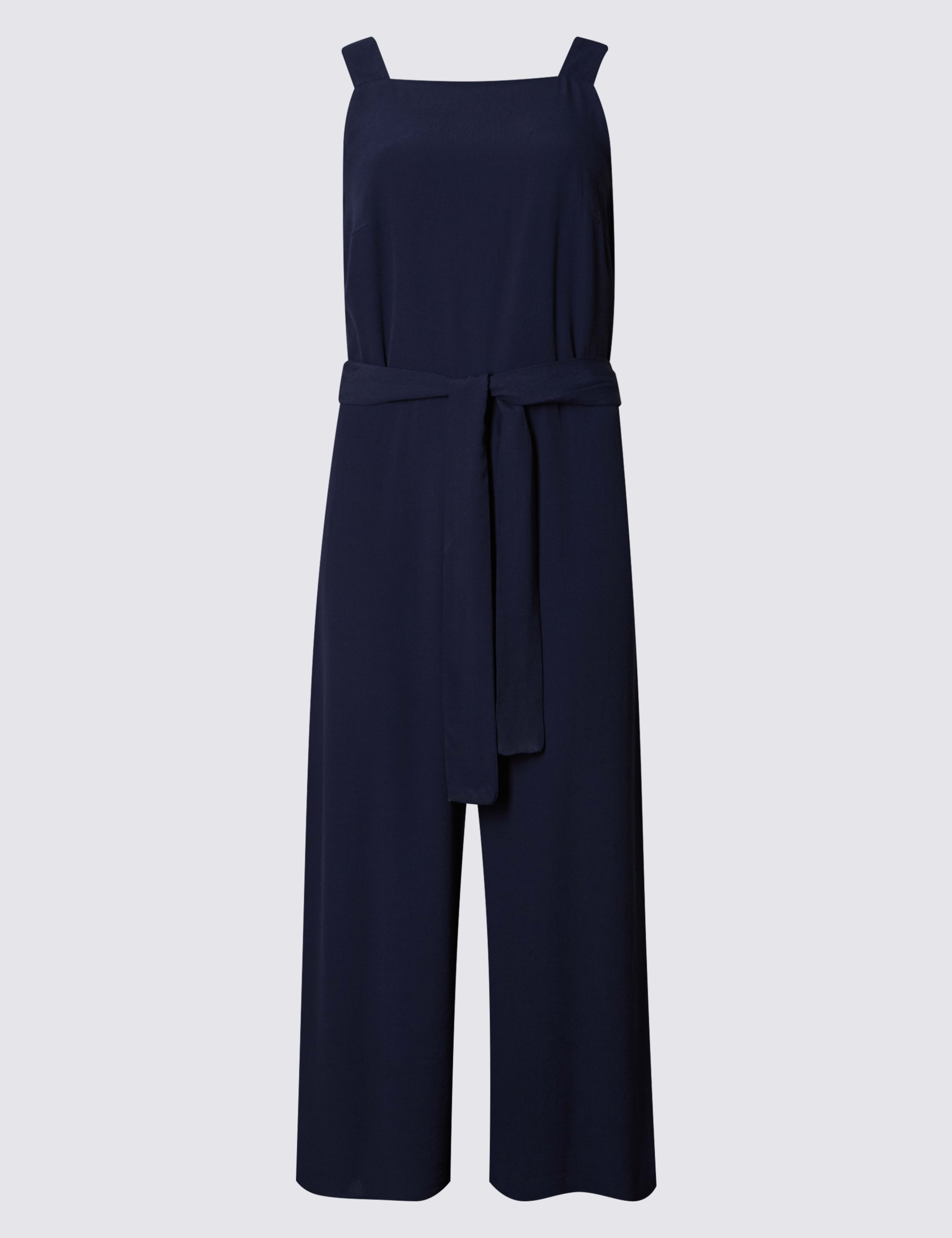 Culottes Belted Jumpsuit 2 of 3